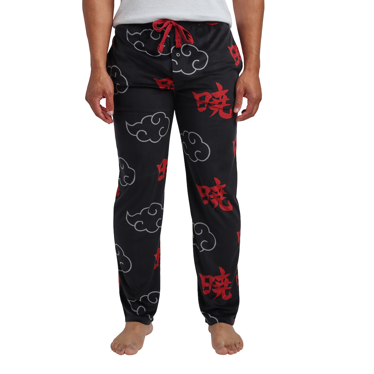 Naruto Shippuden All-Over Print Men's Lightweight Plush Fleece Sleep Pajama Pants