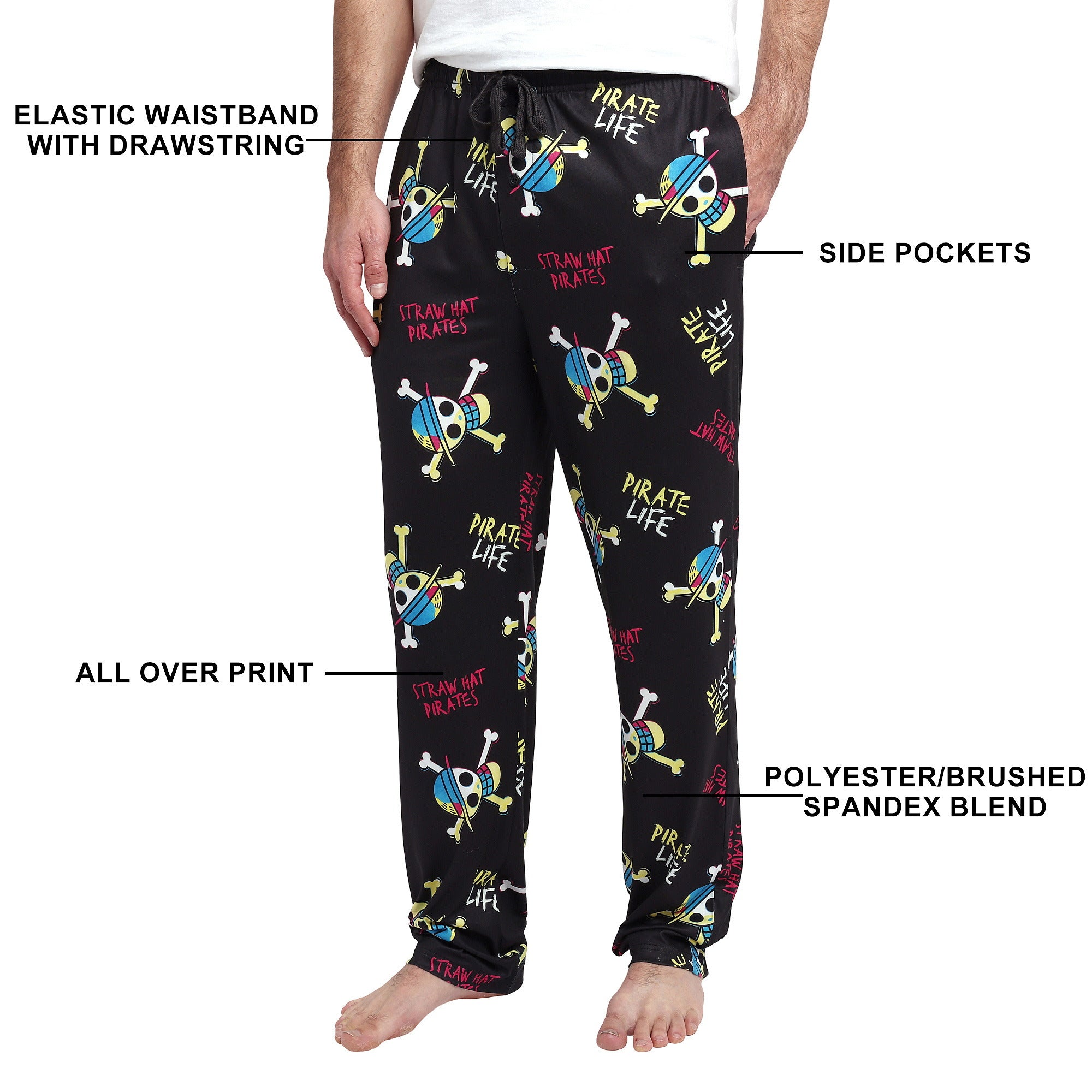 One Piece (Manga Series) All-Over Print Men's Sleep Pajama Pants