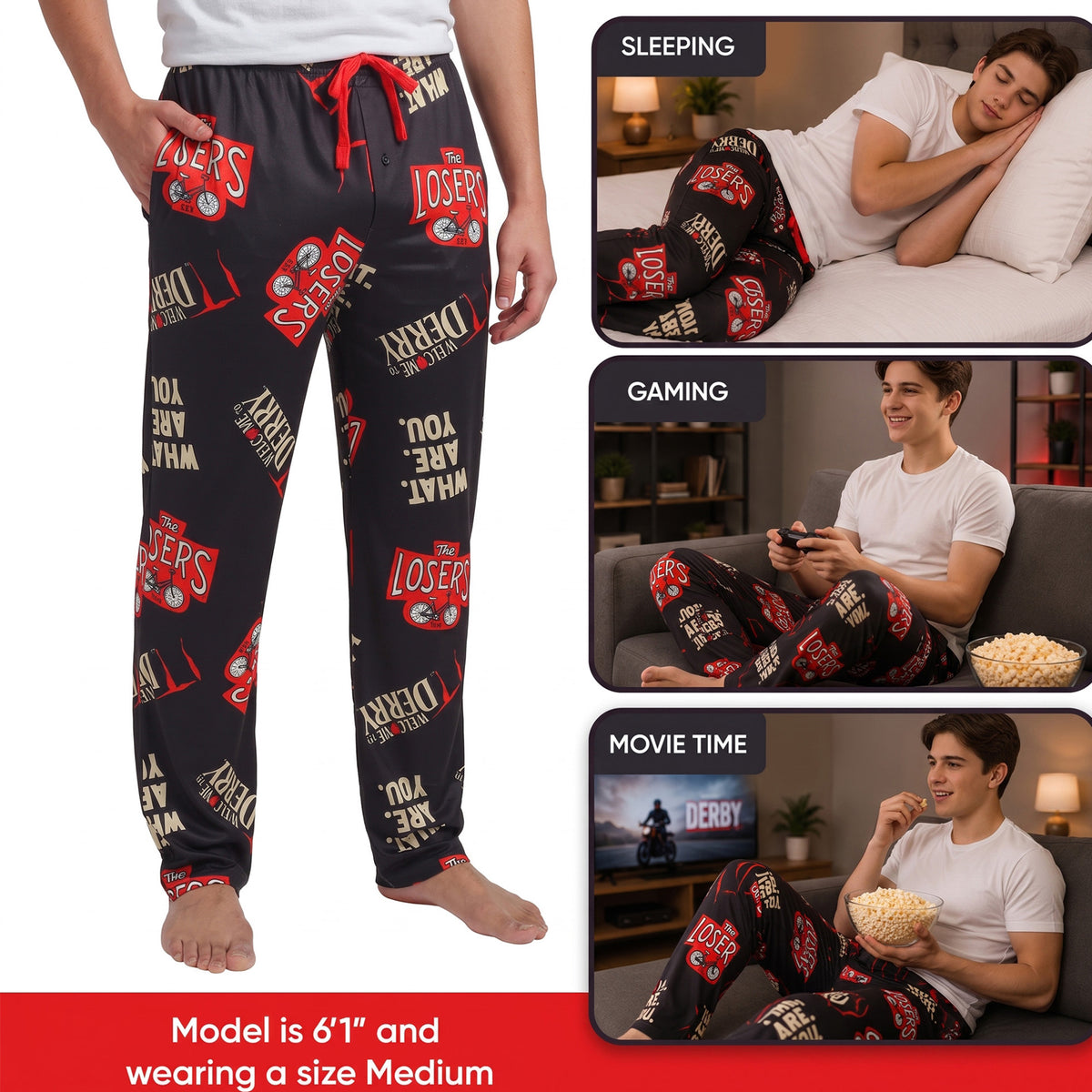 Welcome To Derry All-Over Print Men's Sleep Pajama Pants