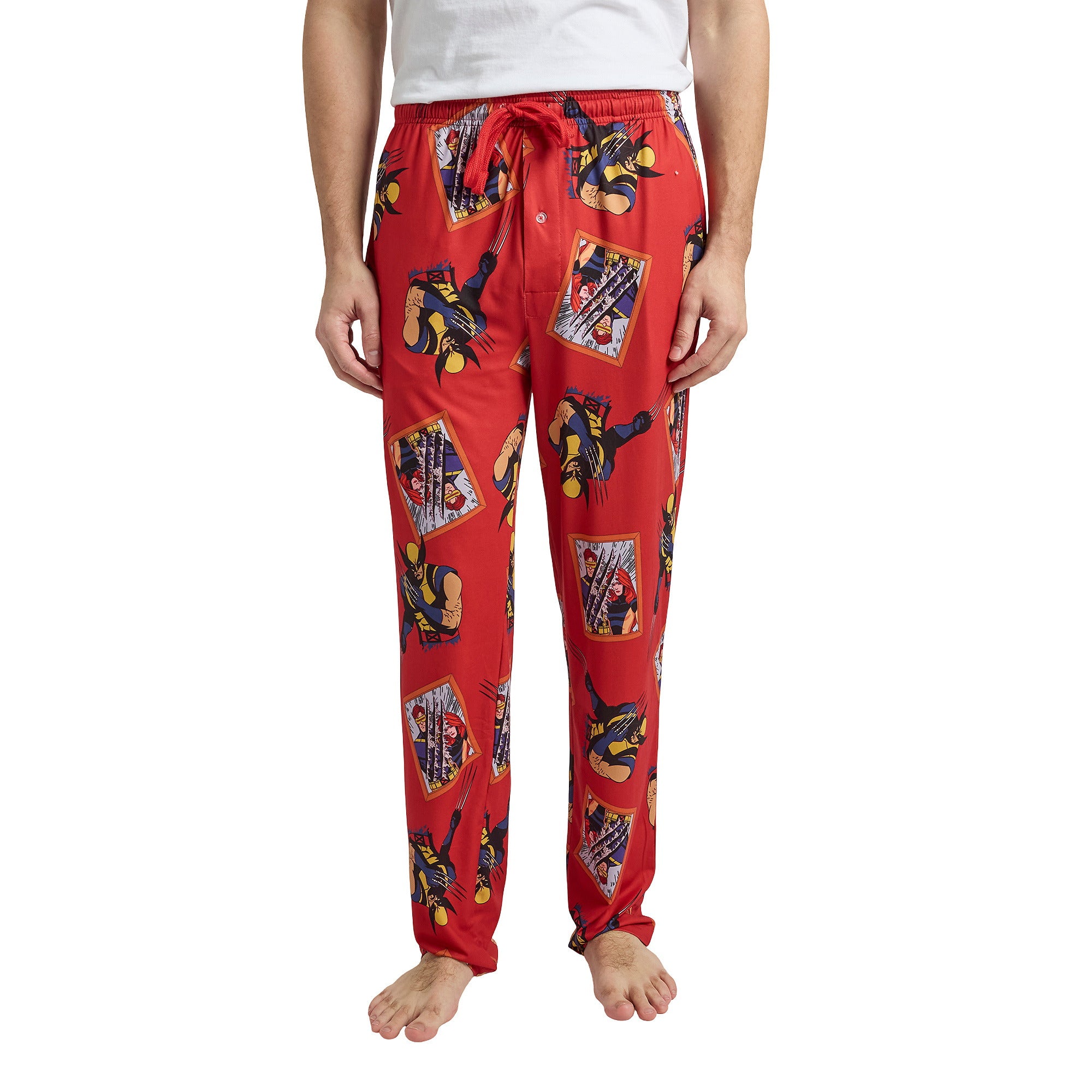X-Men '97 Wolverine All-Over Character Print Men's Sleep Pajama Pants