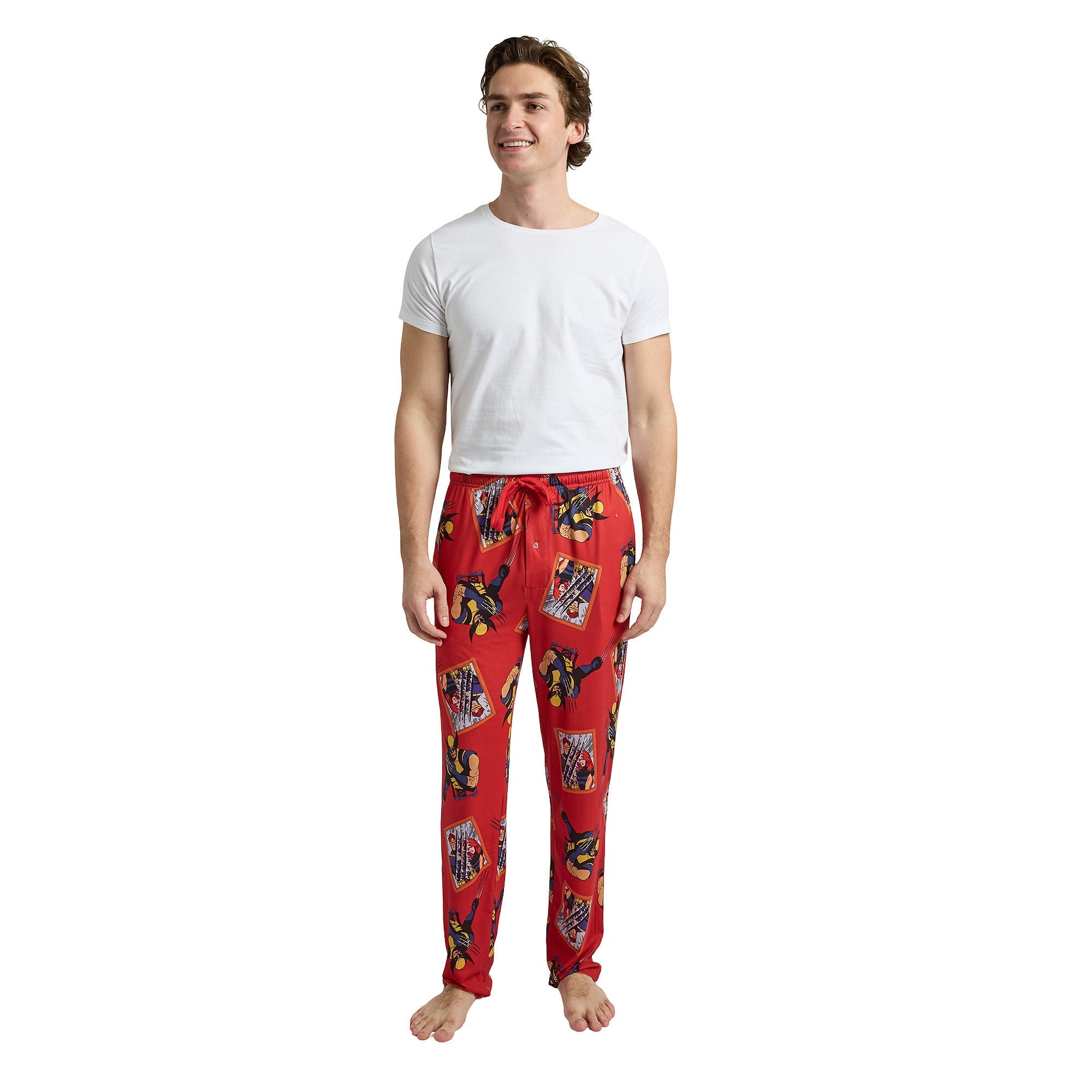 X-Men '97 Wolverine All-Over Character Print Men's Sleep Pajama Pants