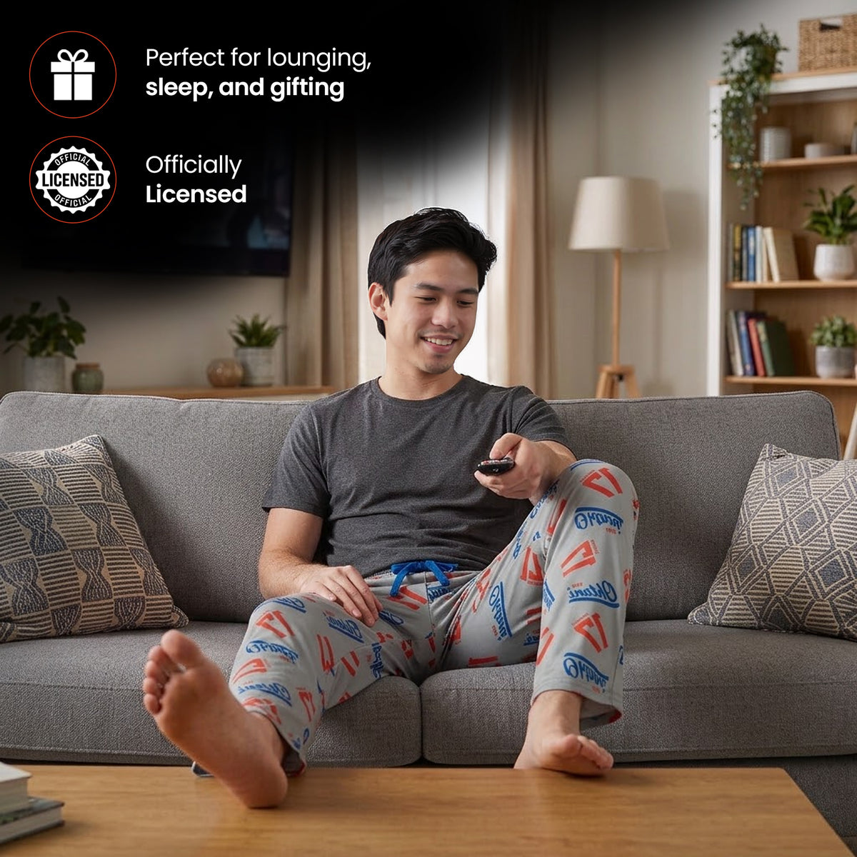MLBPA Shohei Ohtani 17 Men's Gray Sleep Pajama Pants