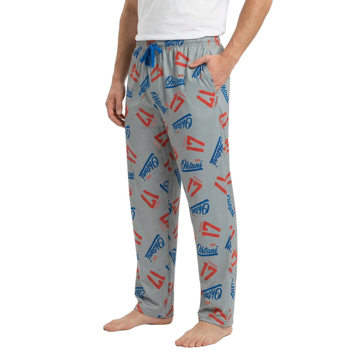 MLBPA Shohei Ohtani 17 Men's Gray Sleep Pajama Pants