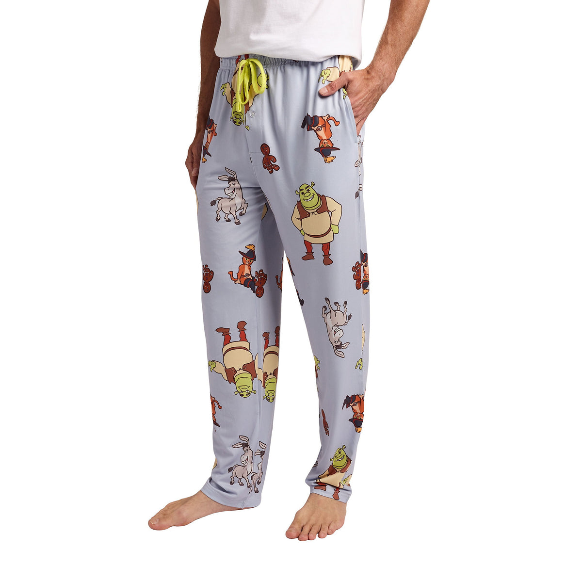 Shrek Franchise Favorite Characters All-Over Print Men's Sleep Pajama Pants