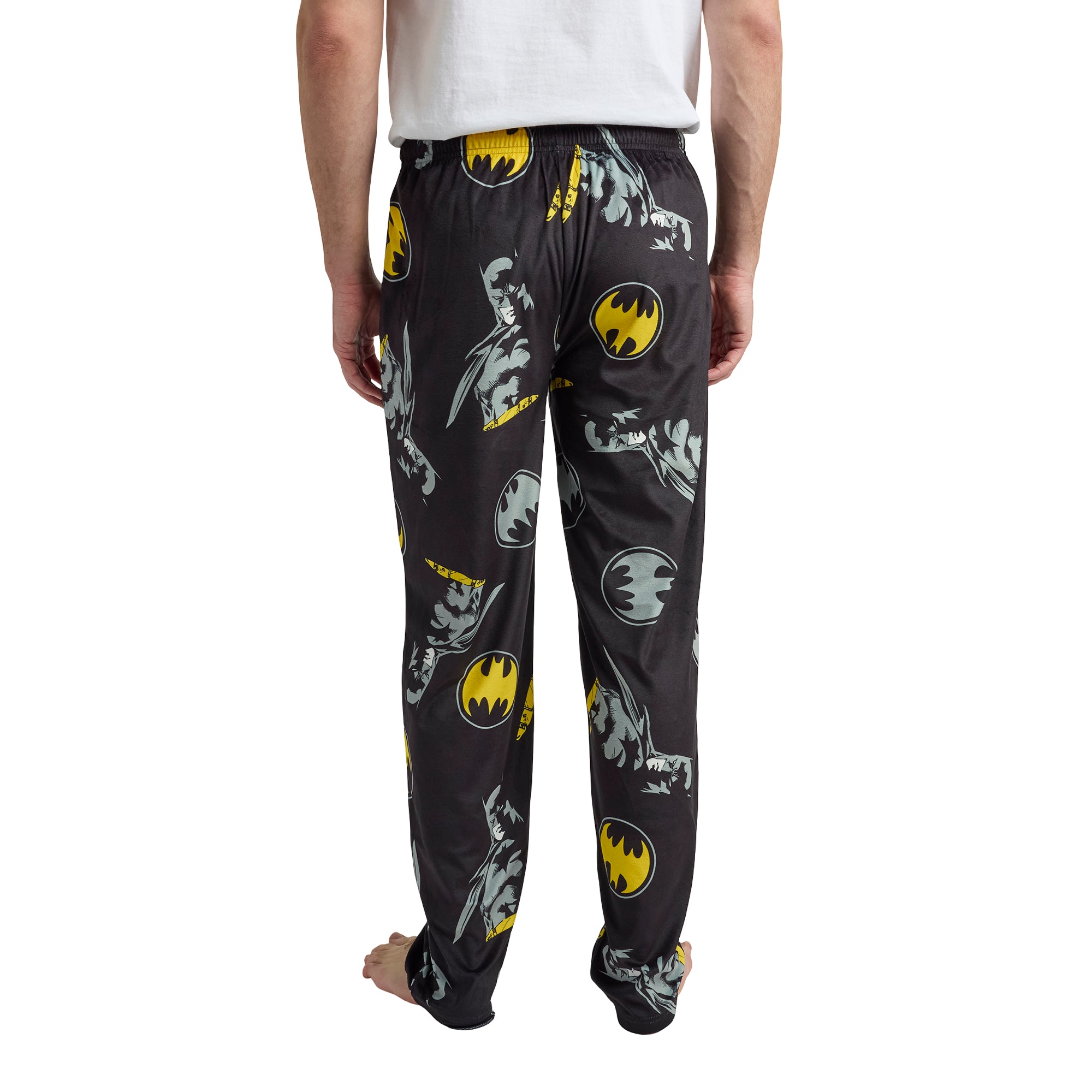 Batman Hero & Logo All-Over Print Men’s Black Sleep Pajama Pants