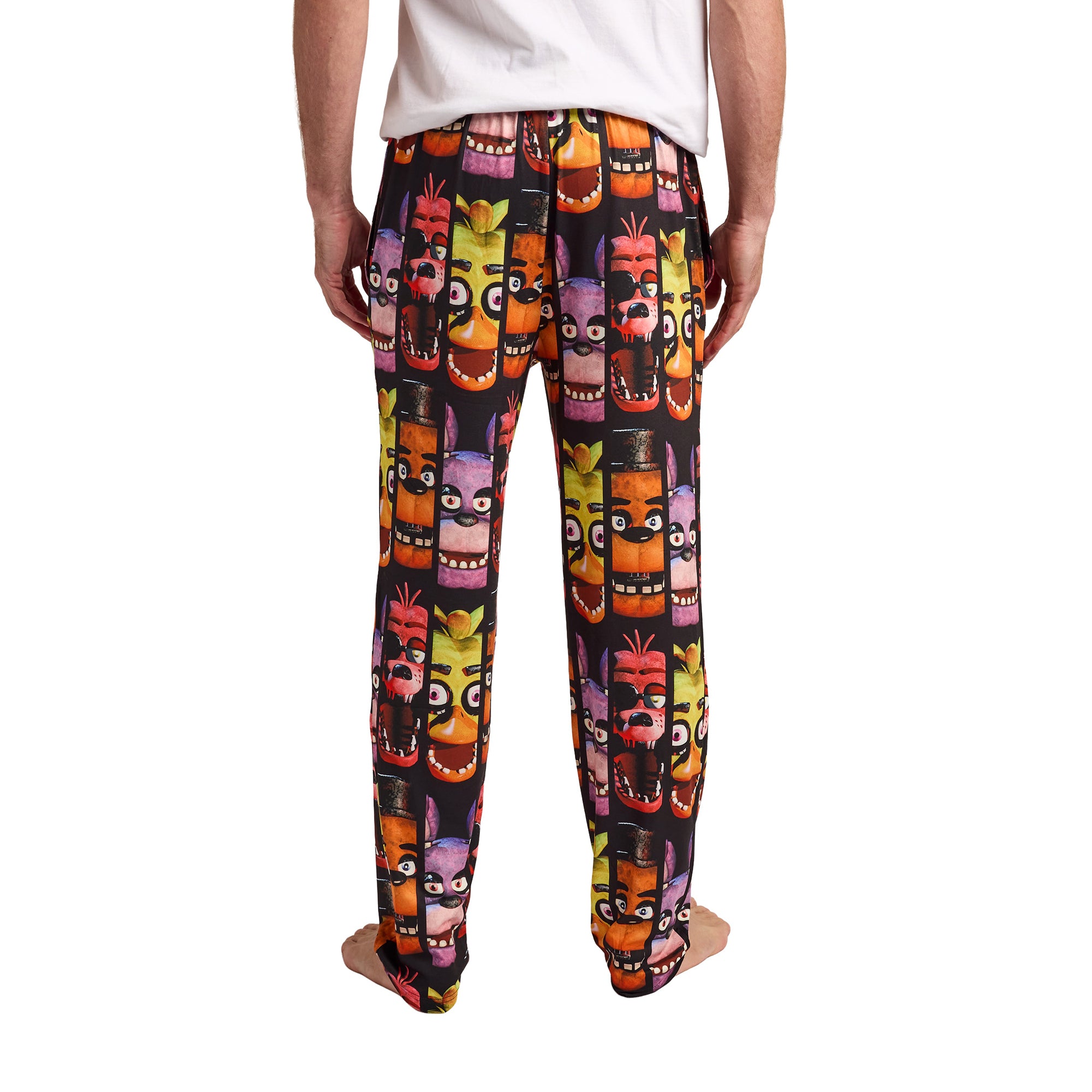 Five Nights At Freddy’s Character Panels All-Over Print Men’s Black Sleep Pajama Pants