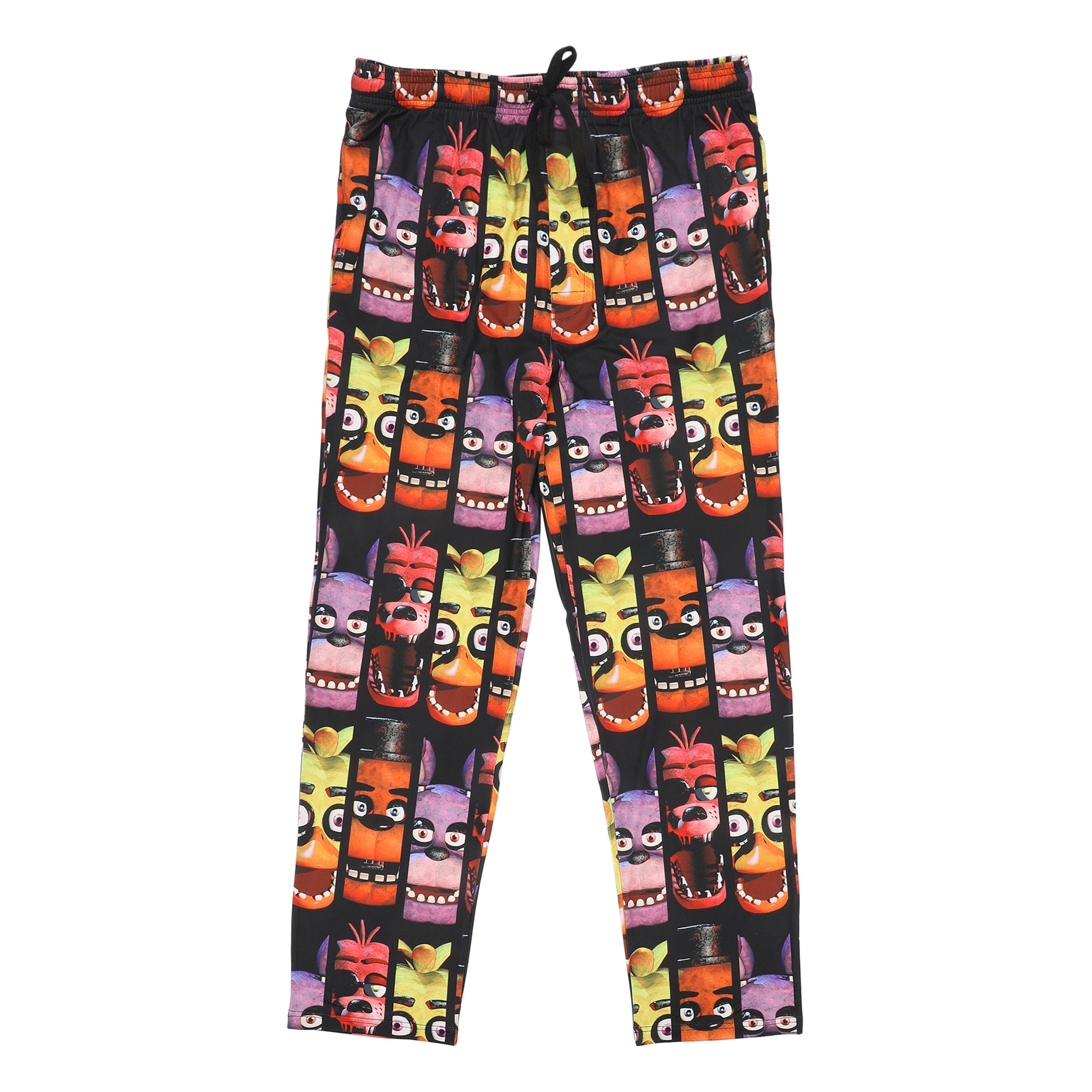 Five Nights At Freddy’s Character Panels All-Over Print Men’s Black Sleep Pajama Pants