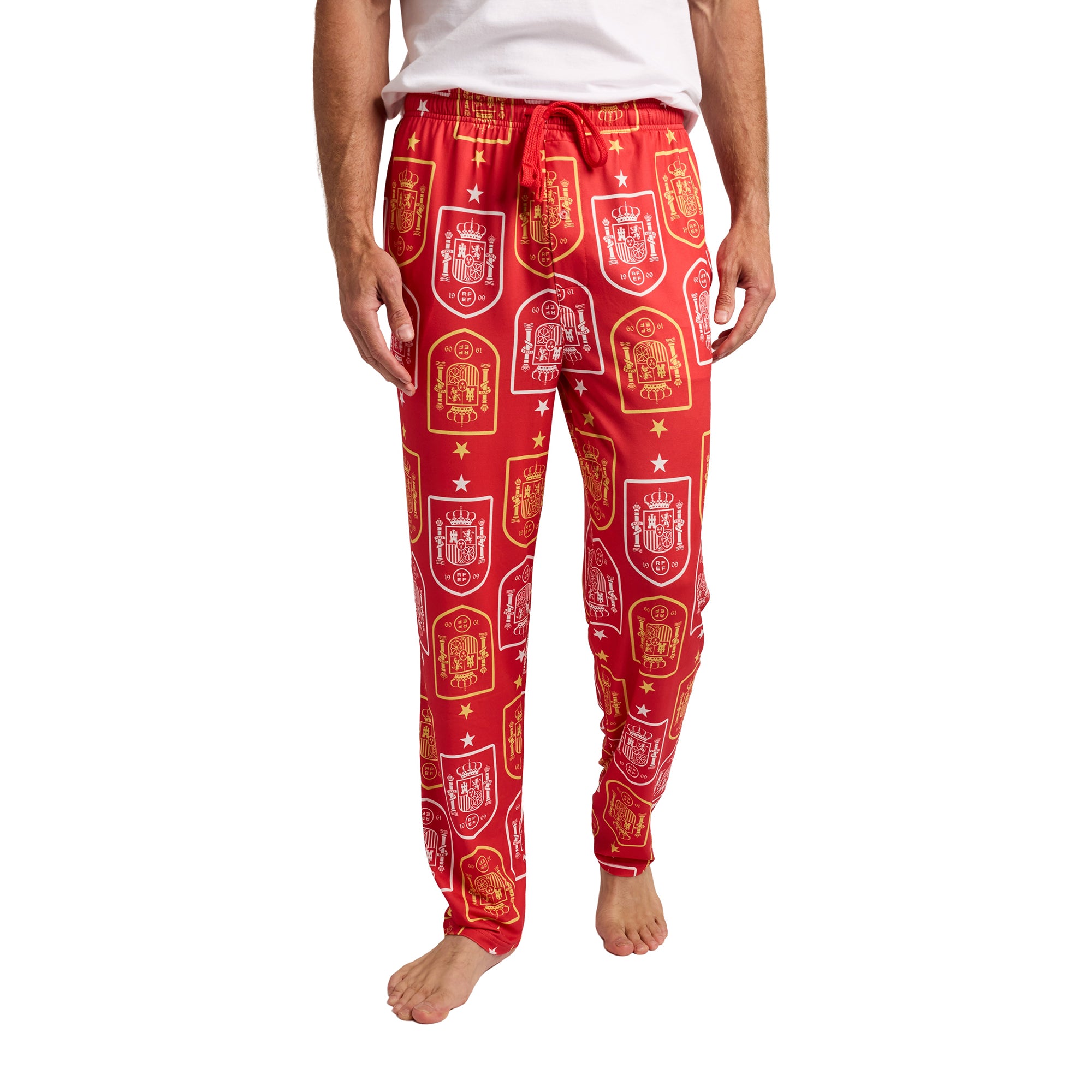 Spain Soccer Federation Logo All-Over Print Men’s Red Sleep Pajama Pants