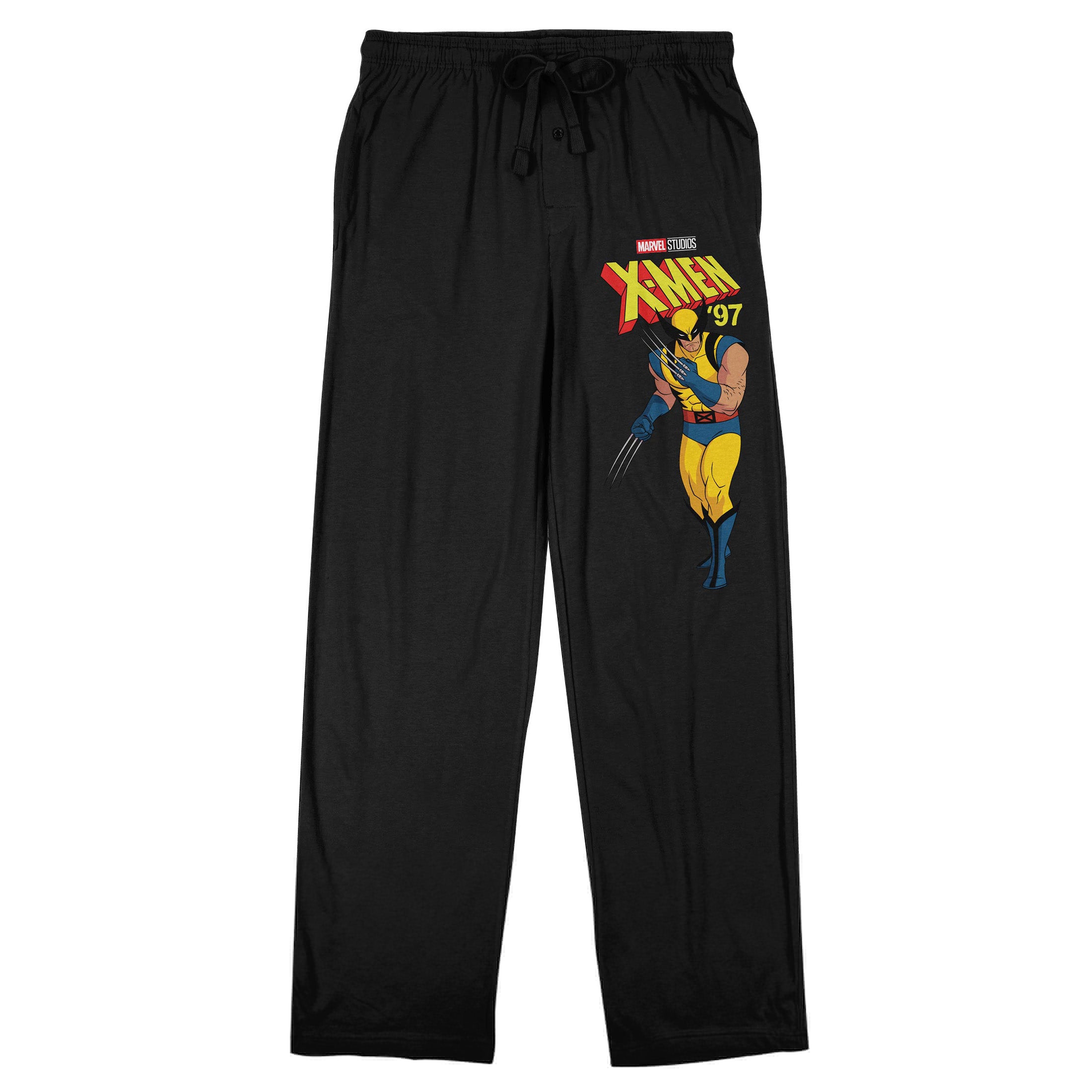 X-Men '97 Wolverine Mirrored Logo Men's Black Sleep Pajama Pants