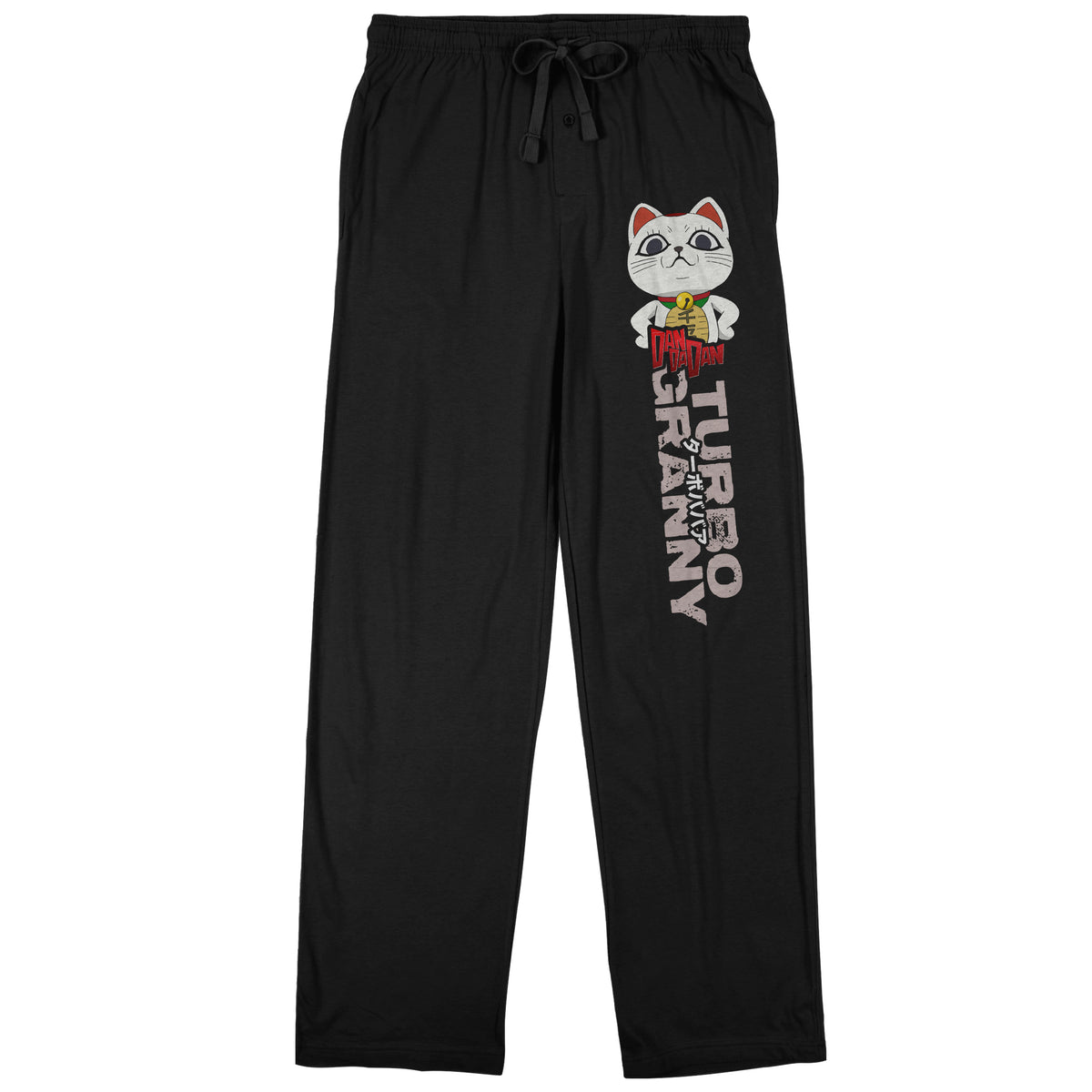 Dandadan Turbo Granny Cat Doll Men's Black Sleep Pajama Pants