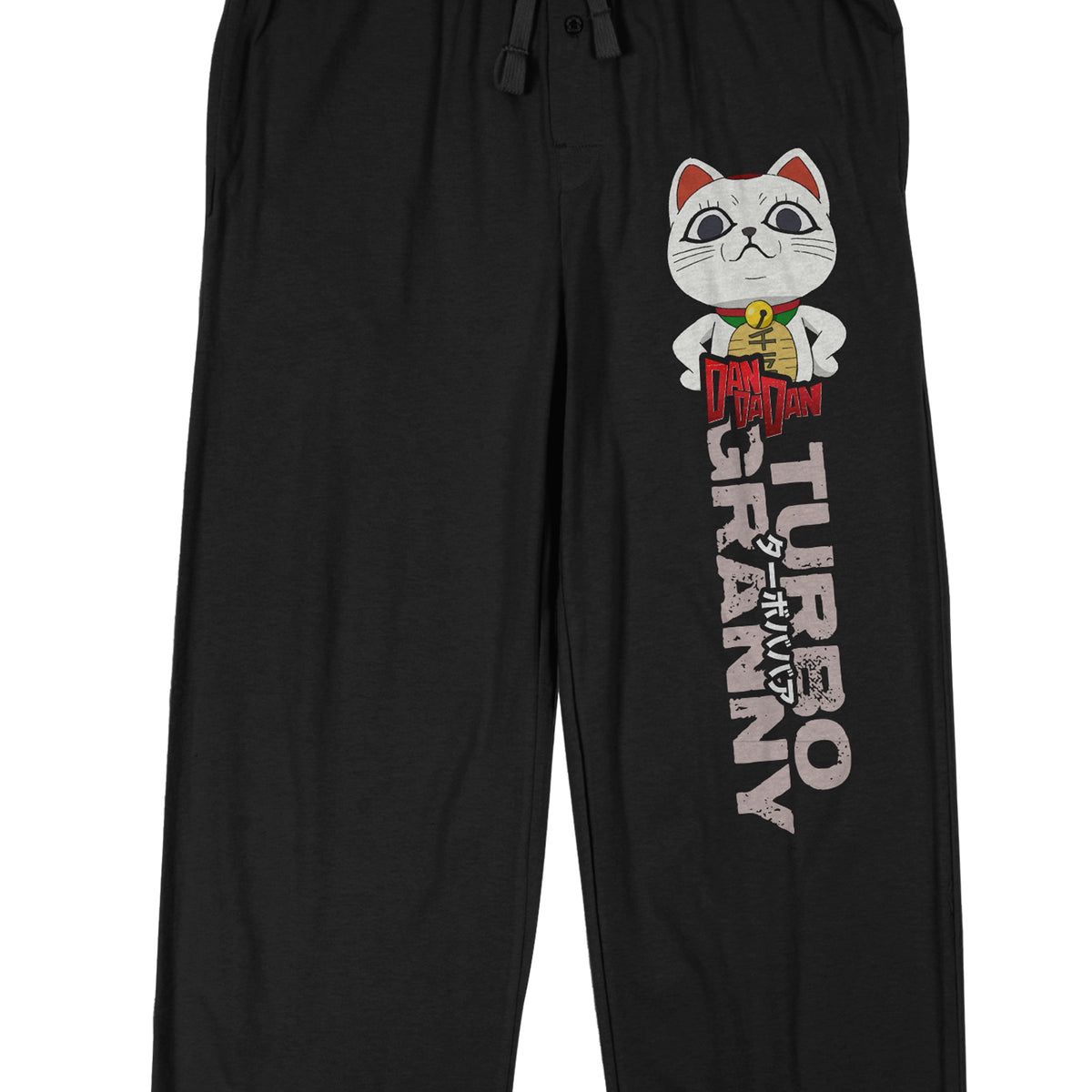 Dandadan Turbo Granny Cat Doll Men's Black Sleep Pajama Pants