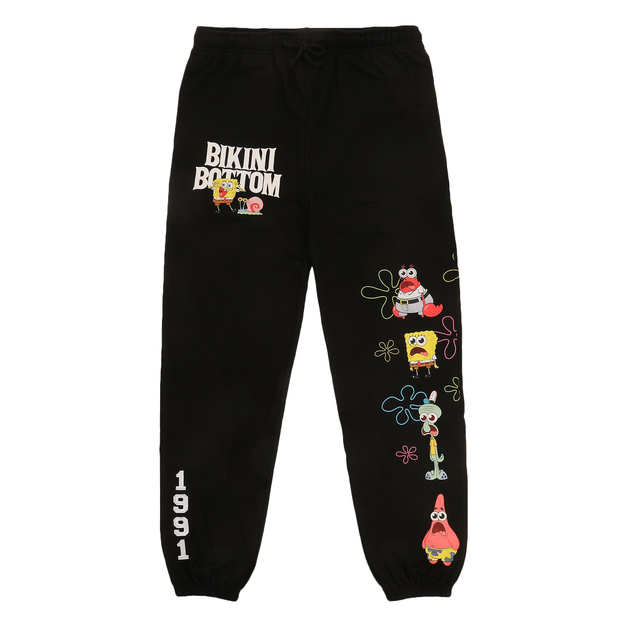 Spongebob Squarepants Bikini Bottom 1991 Men's Black Joggers