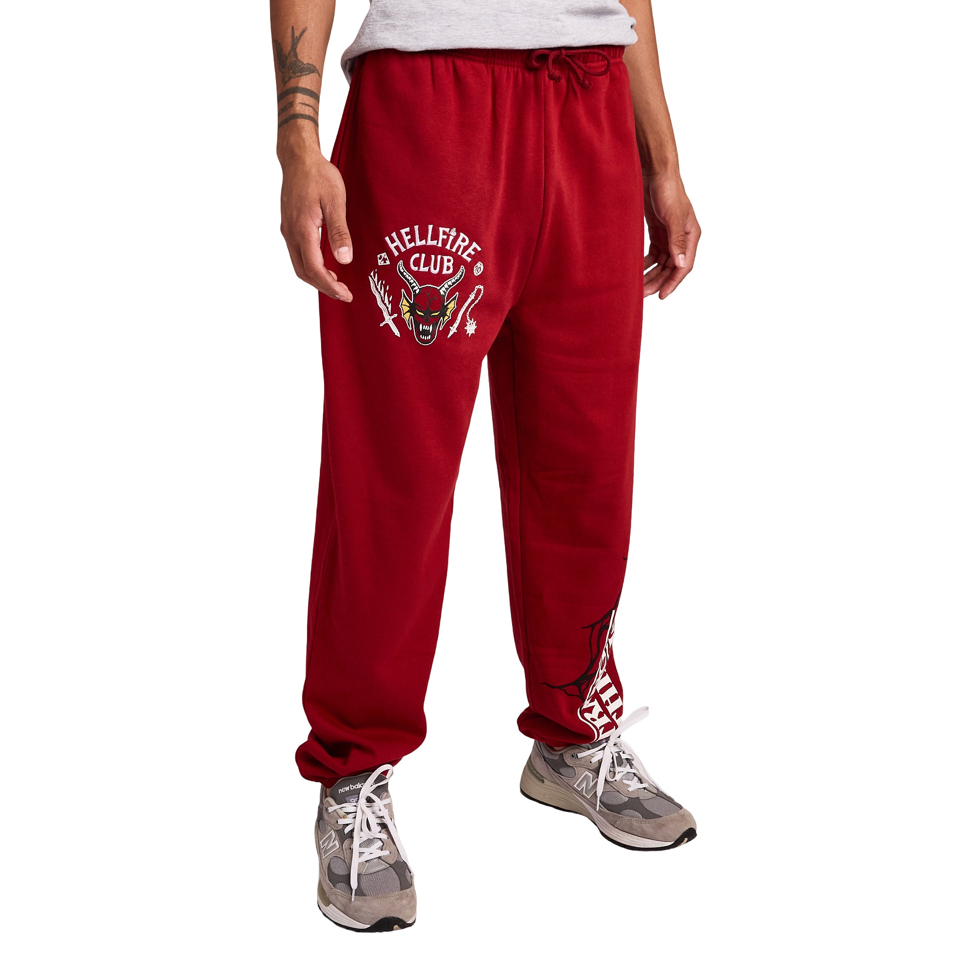 Stranger Things Hellfire Club Logo Art Men's Red Joggers
