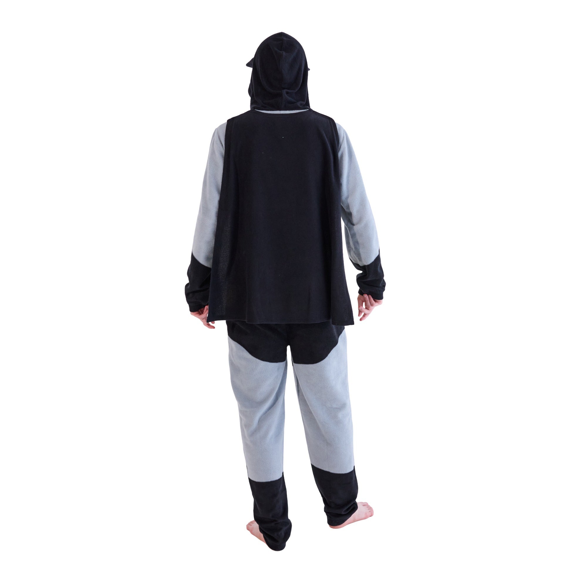 Batman Superhero Men's Onesie Costume Union Suit With Cape & Hood