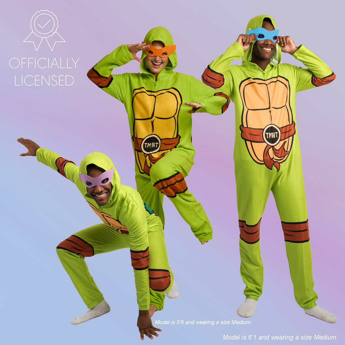 TMNT Teenage Mutant Ninja Turtles Hooded Cosplay Onesie Costume Union Suit