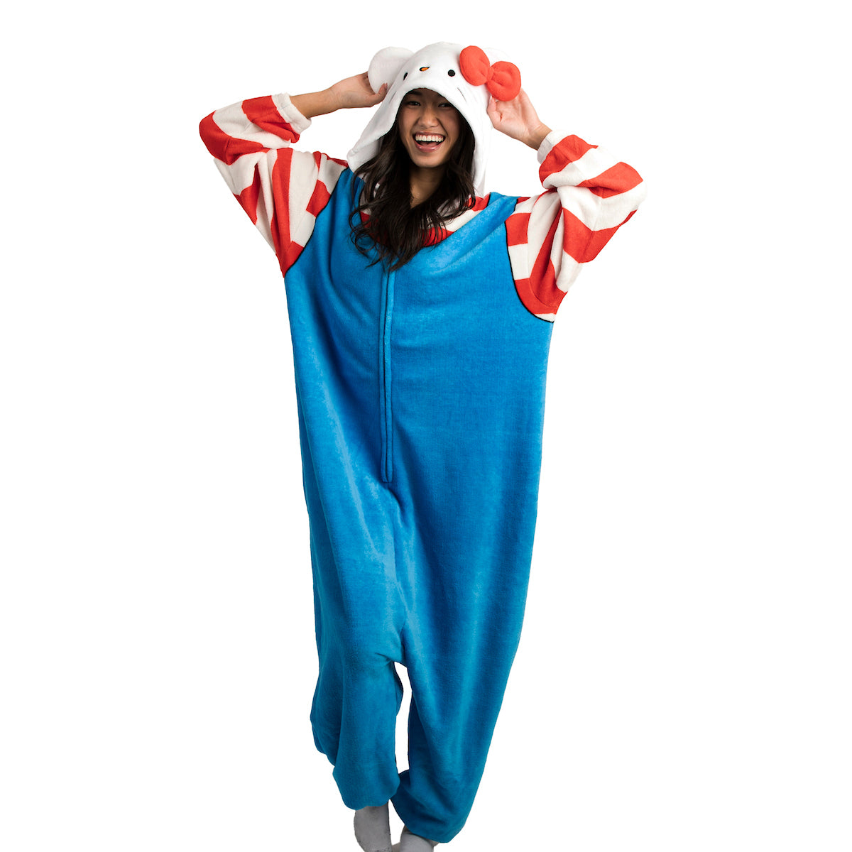 Hello Kitty & Friends Hooded Hello Kitty Kigurumi Cosplay Onesie Costume Union Suit