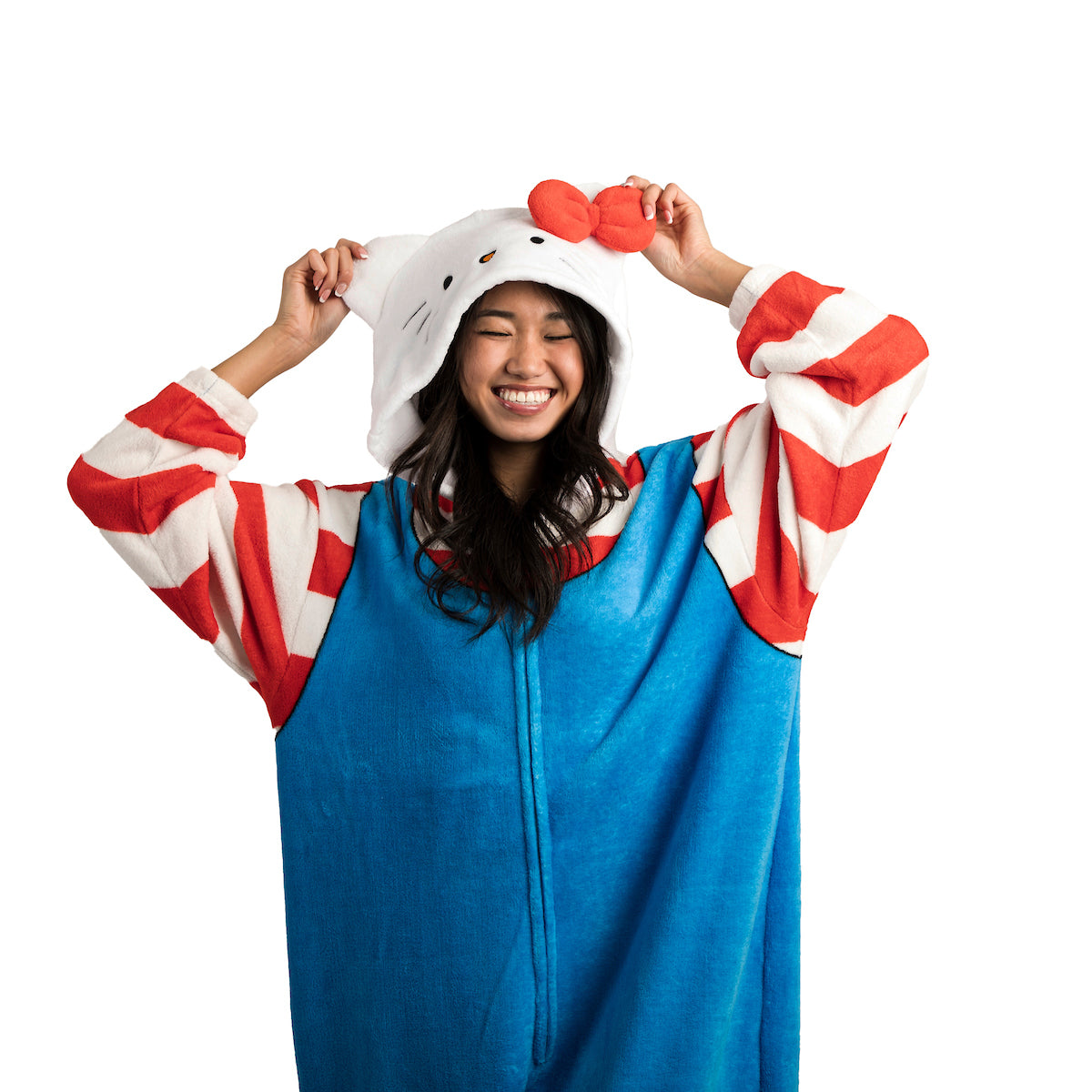 Hello Kitty & Friends Hooded Hello Kitty Kigurumi Cosplay Onesie Costume Union Suit