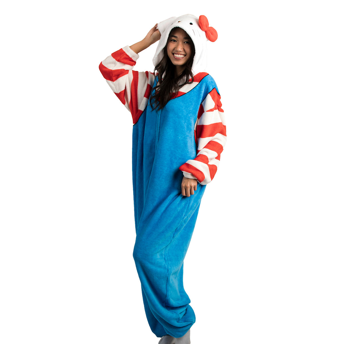 Hello Kitty & Friends Hooded Hello Kitty Kigurumi Cosplay Onesie Costume Union Suit