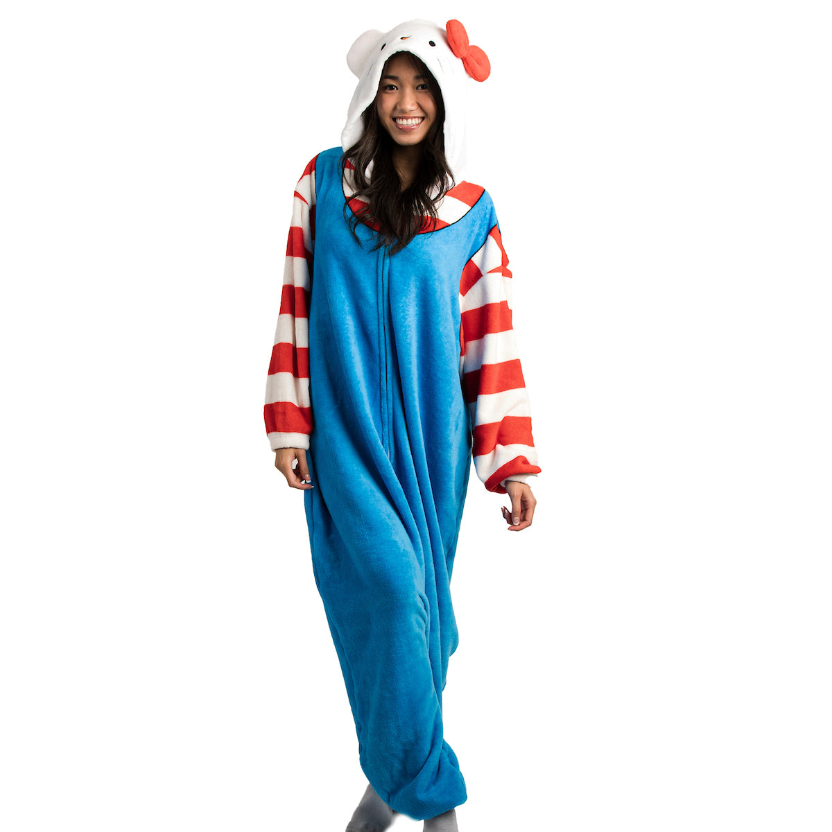 Hello Kitty & Friends Hooded Hello Kitty Kigurumi Cosplay Onesie Costume Union Suit