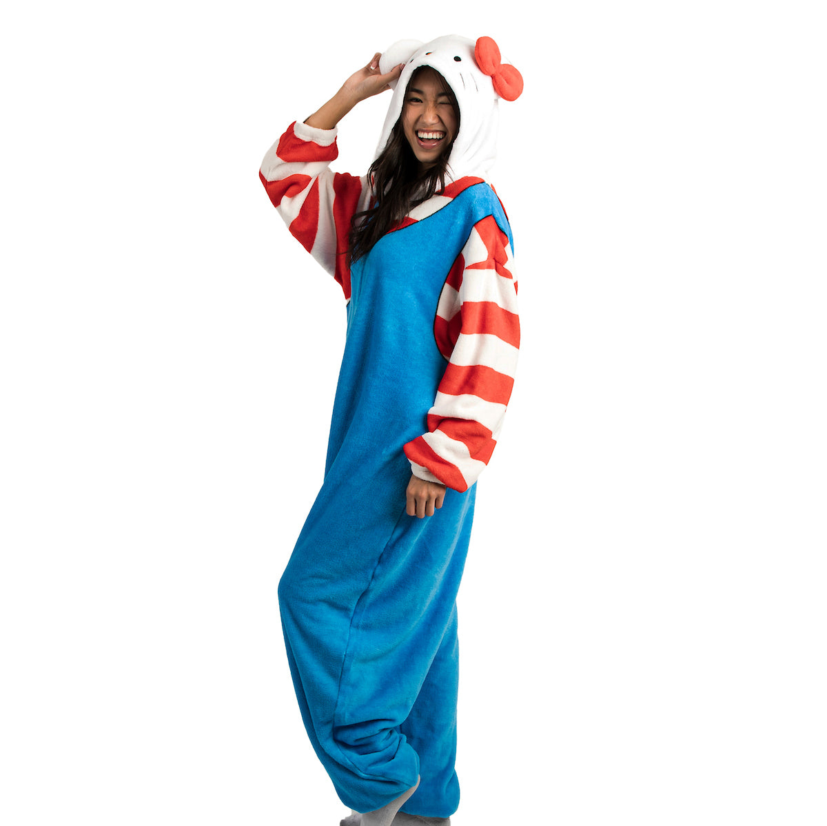 Hello Kitty & Friends Hooded Hello Kitty Kigurumi Cosplay Onesie Costume Union Suit
