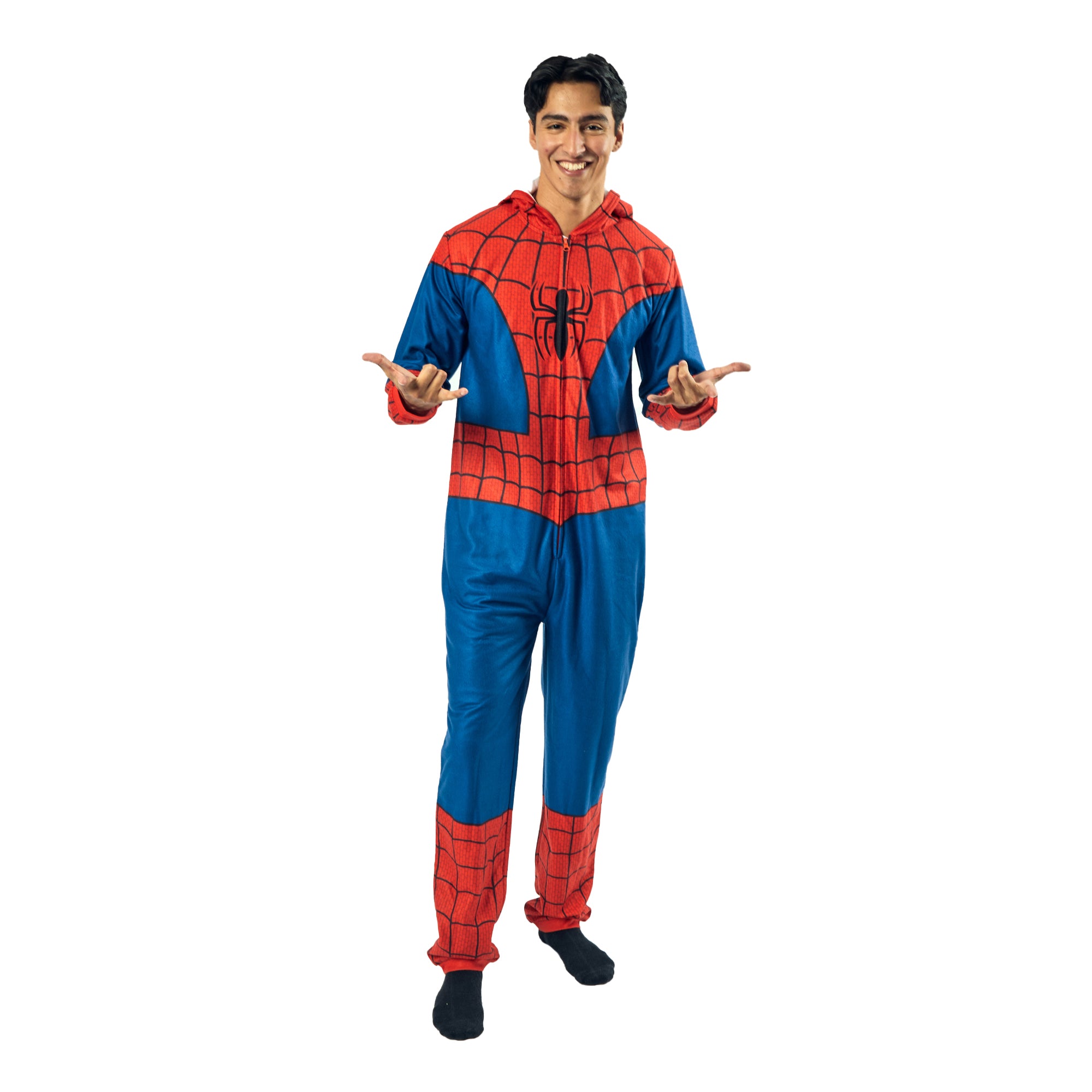 Spider-Man Costume Men's Hooded Onesie Cosplay Costume Union Suit