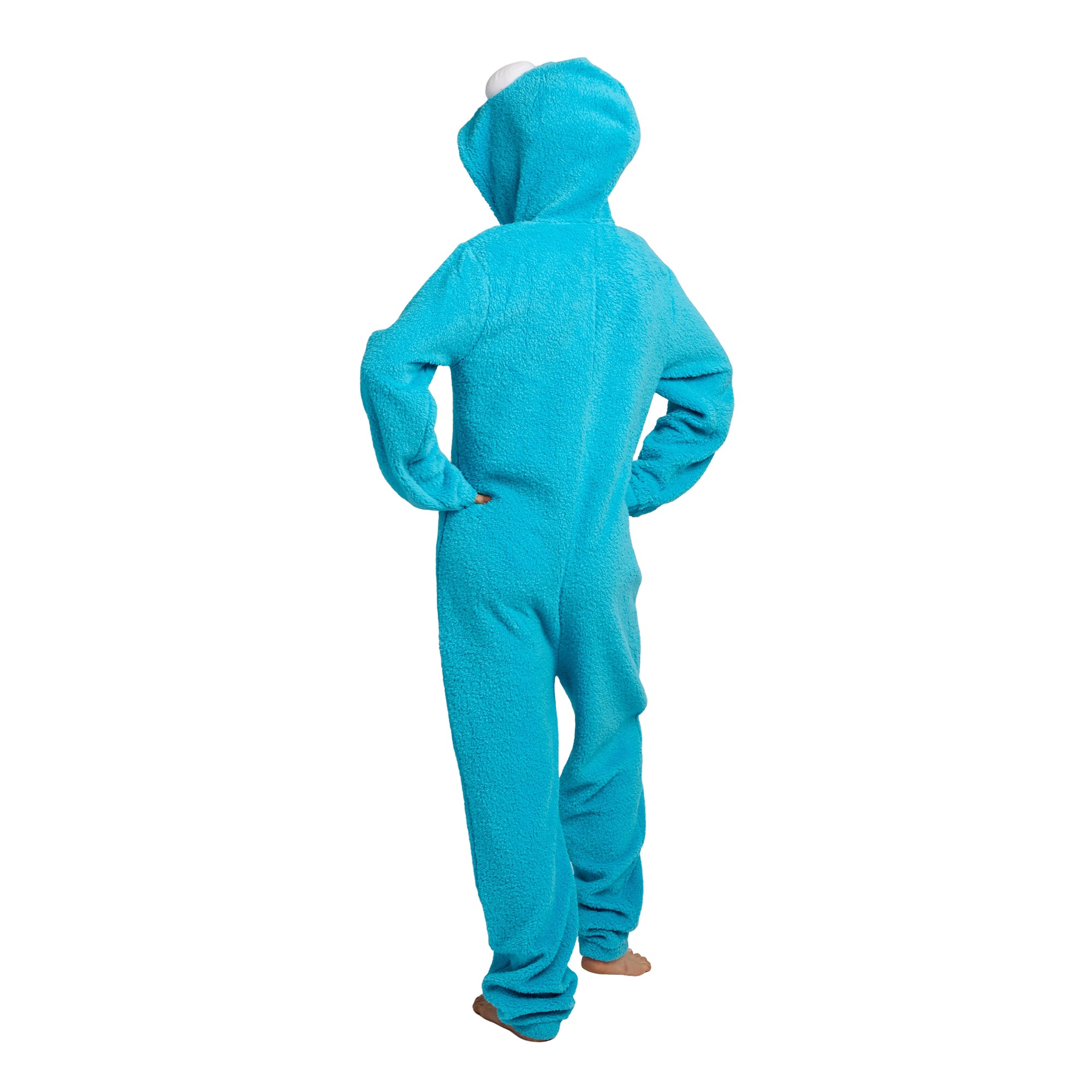 Sesame Street Cookie Monster Onesie Costume Union Suit With Hood