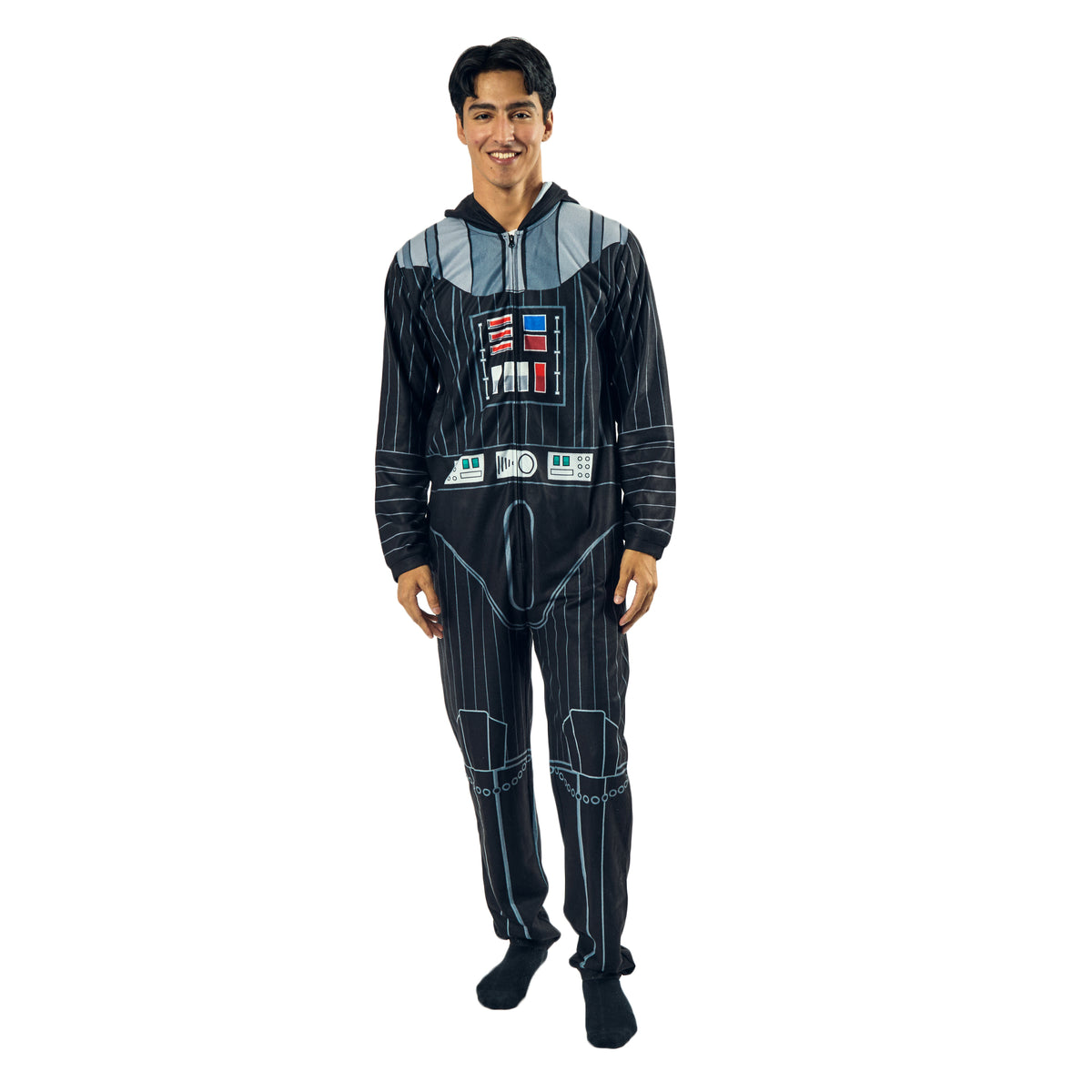 Star Wars Darth Vader Men's Onesie Costume Union Suit With Hood