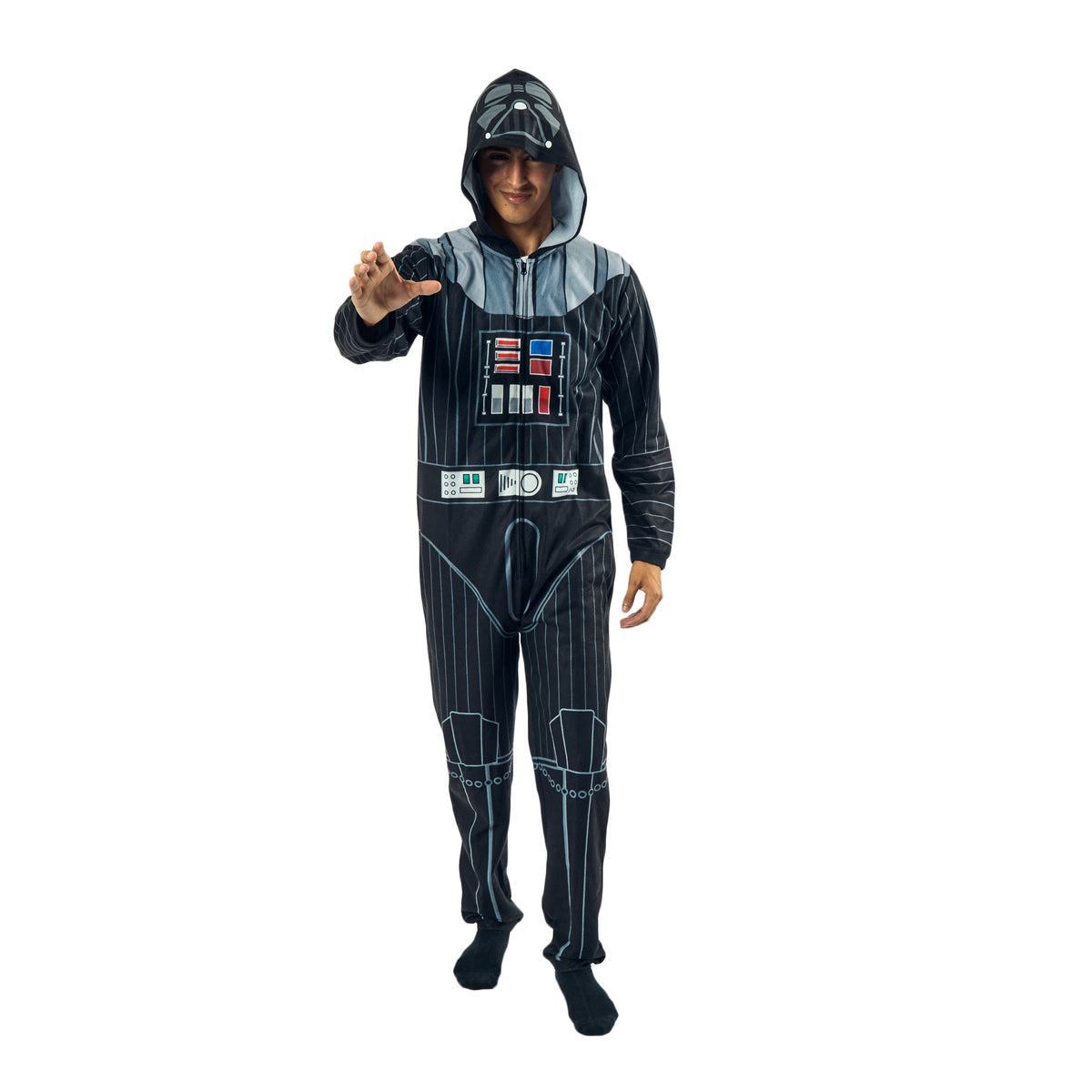 Star Wars Darth Vader Men's Onesie Costume Union Suit With Hood