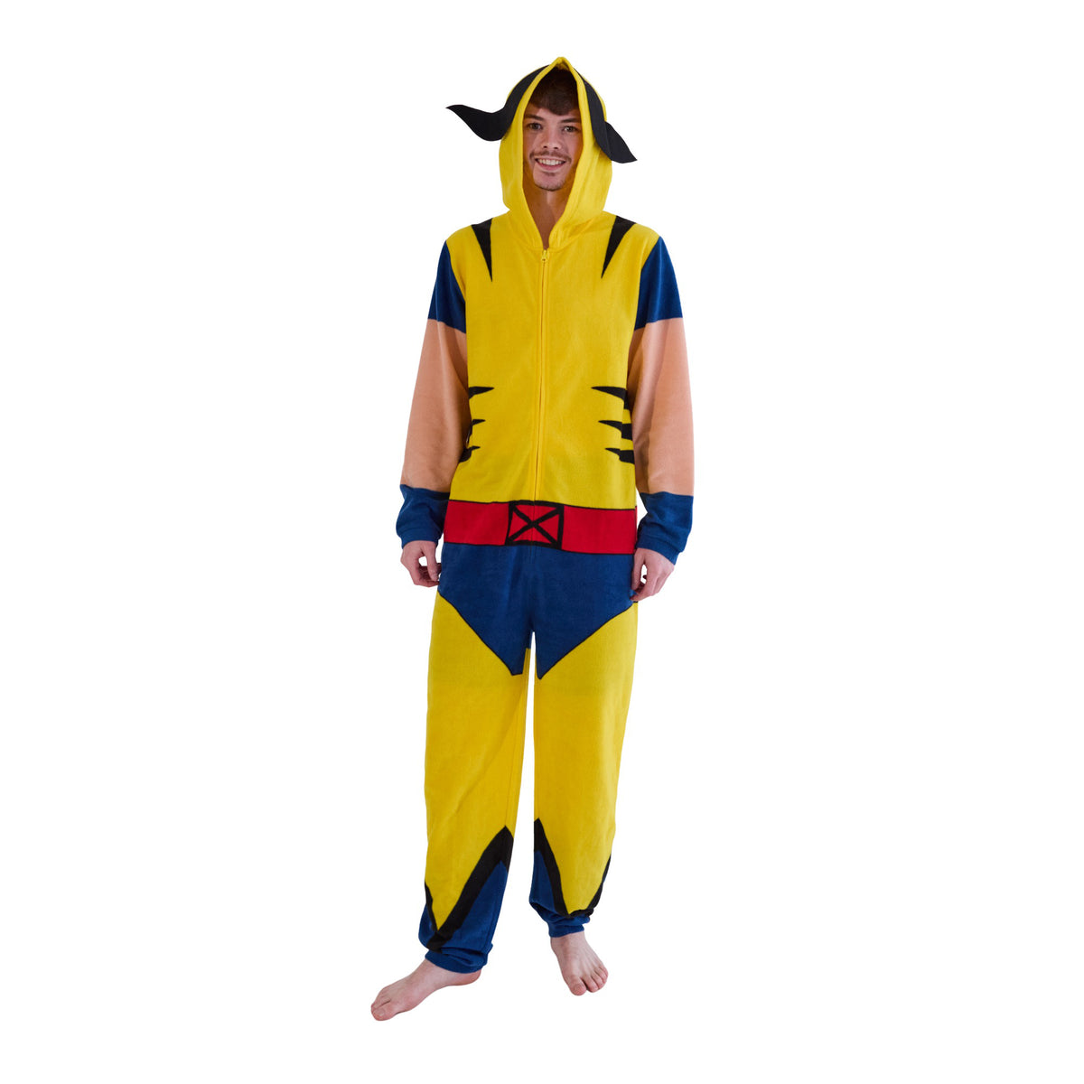 X-Men Wolverine Onesie Costume Union Suit With Hood