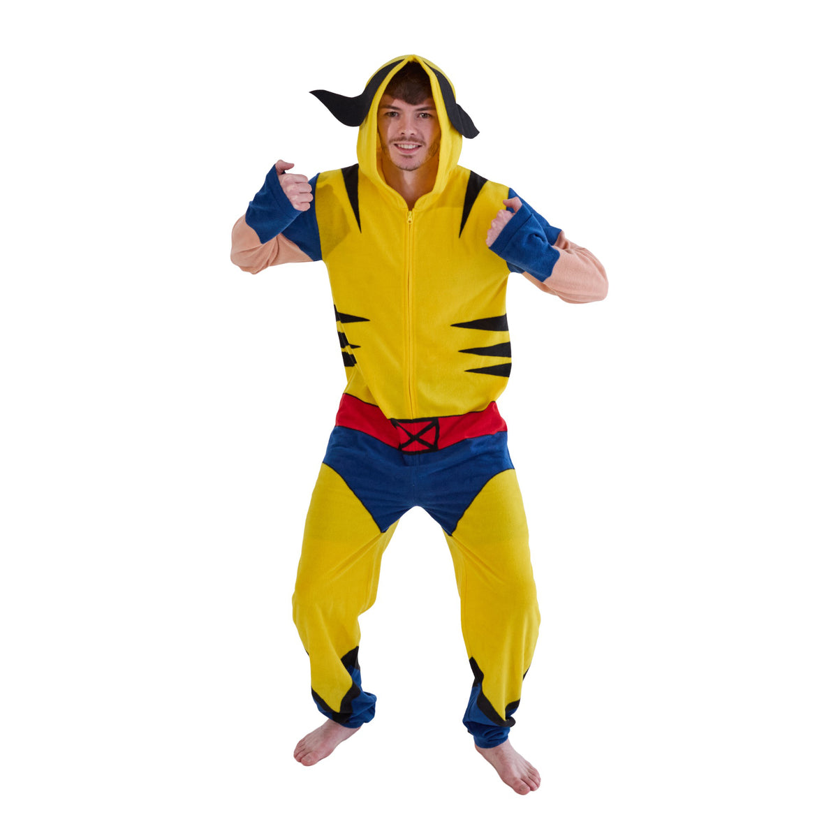 X-Men Wolverine Onesie Costume Union Suit With Hood