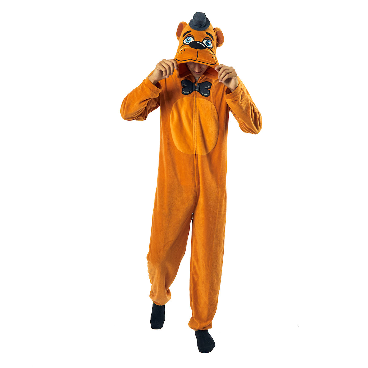 Five Nights At Freddy's Freddy Fazbear Adult Hooded Onesie Costume Union Suit
