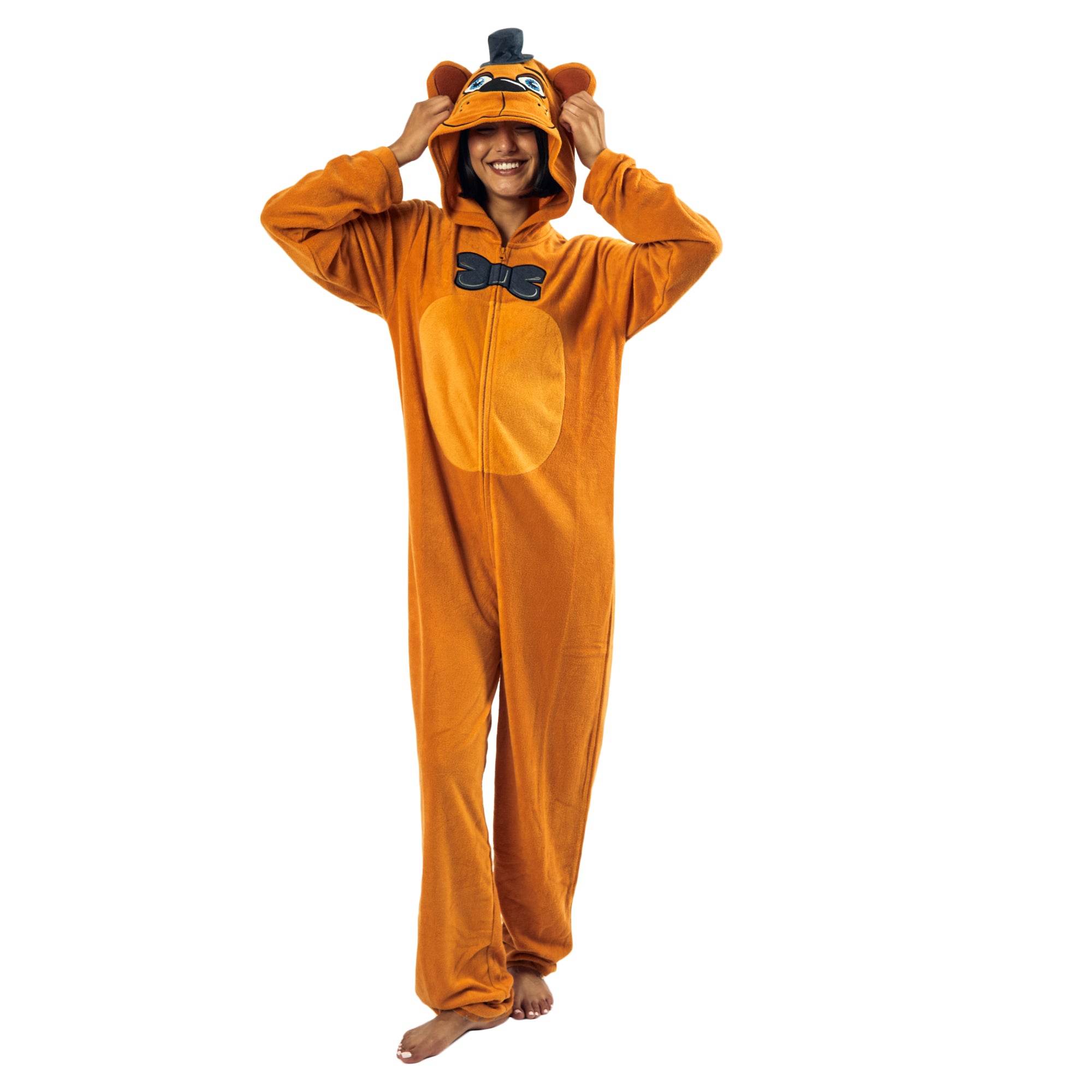 Five Nights At Freddy's Freddy Fazbear Adult Hooded Onesie Costume Union Suit