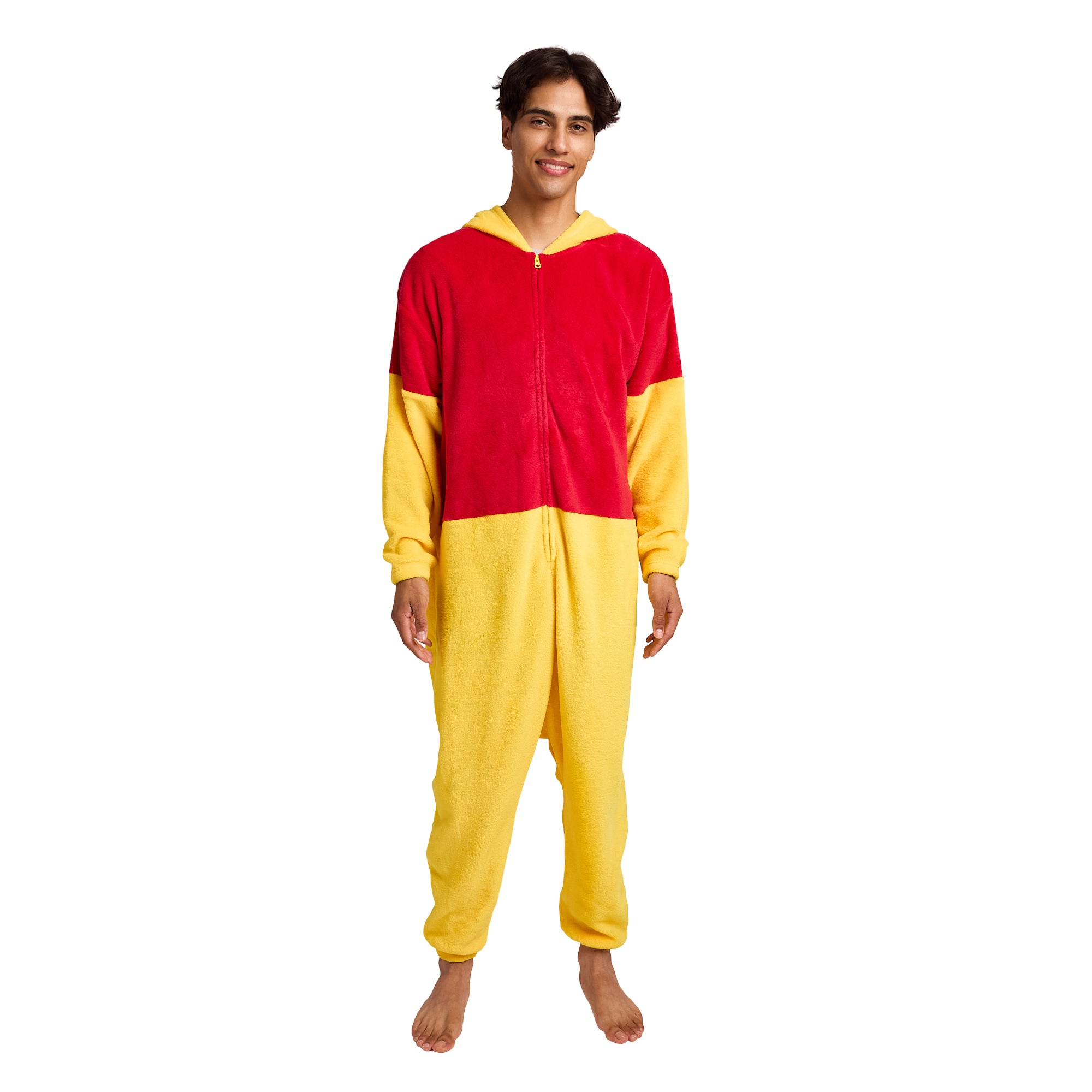 Winnie The Pooh Adult Long Sleeve Hooded Kigurumi Cosplay Onesie Costume Suit