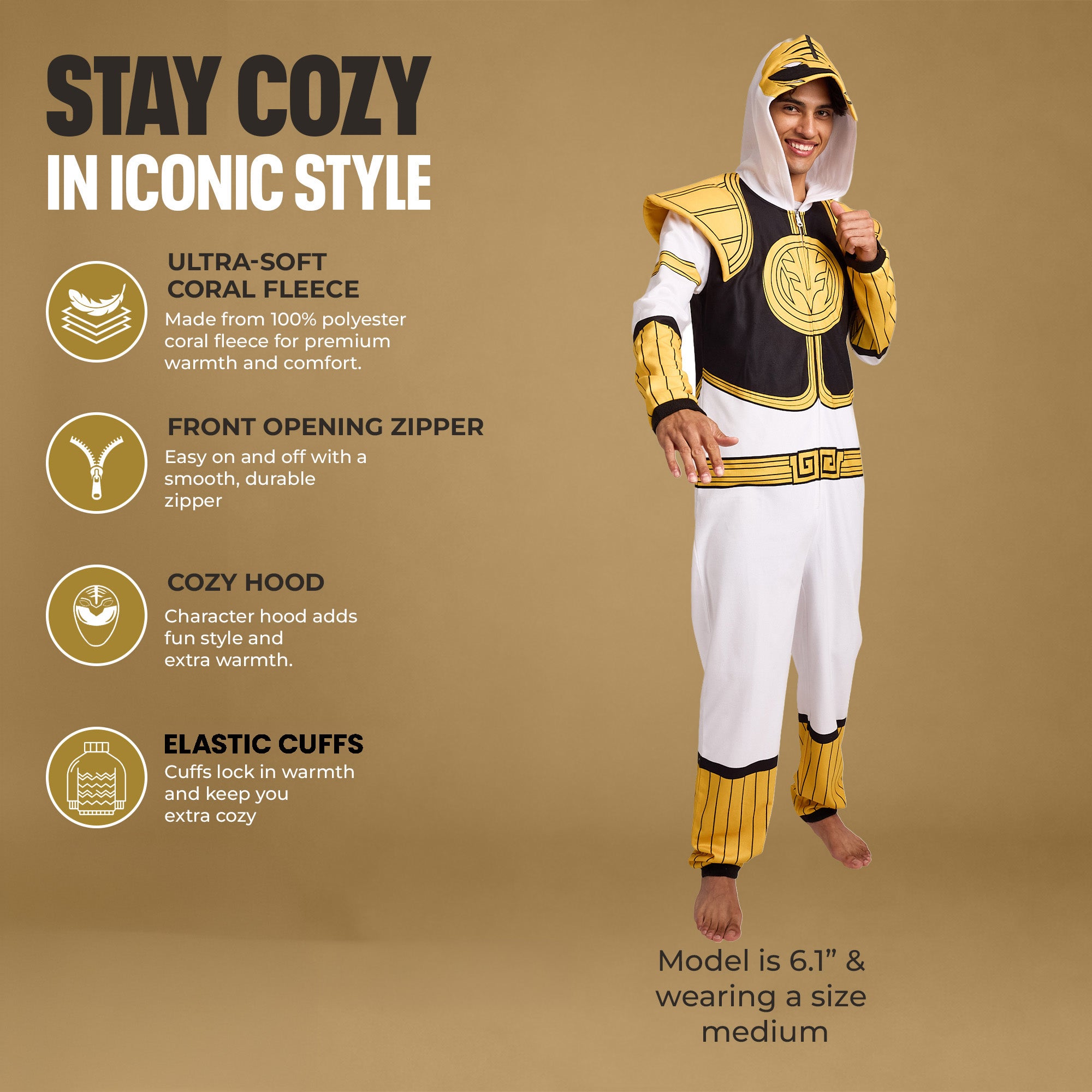 Bioworld Adult Long Sleeve Hooded Cosplay Costume Union Suit