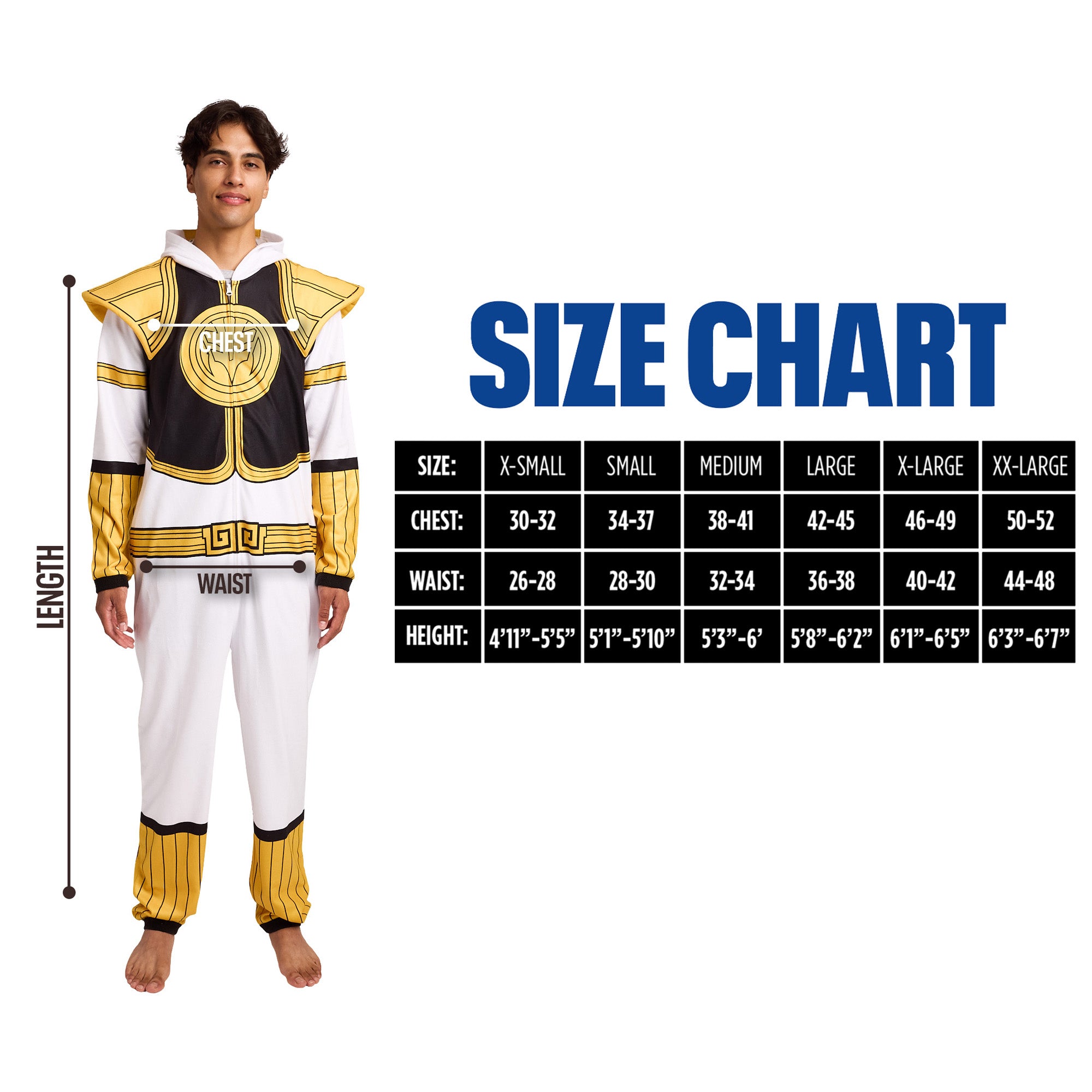 Bioworld Adult Long Sleeve Hooded Cosplay Costume Union Suit