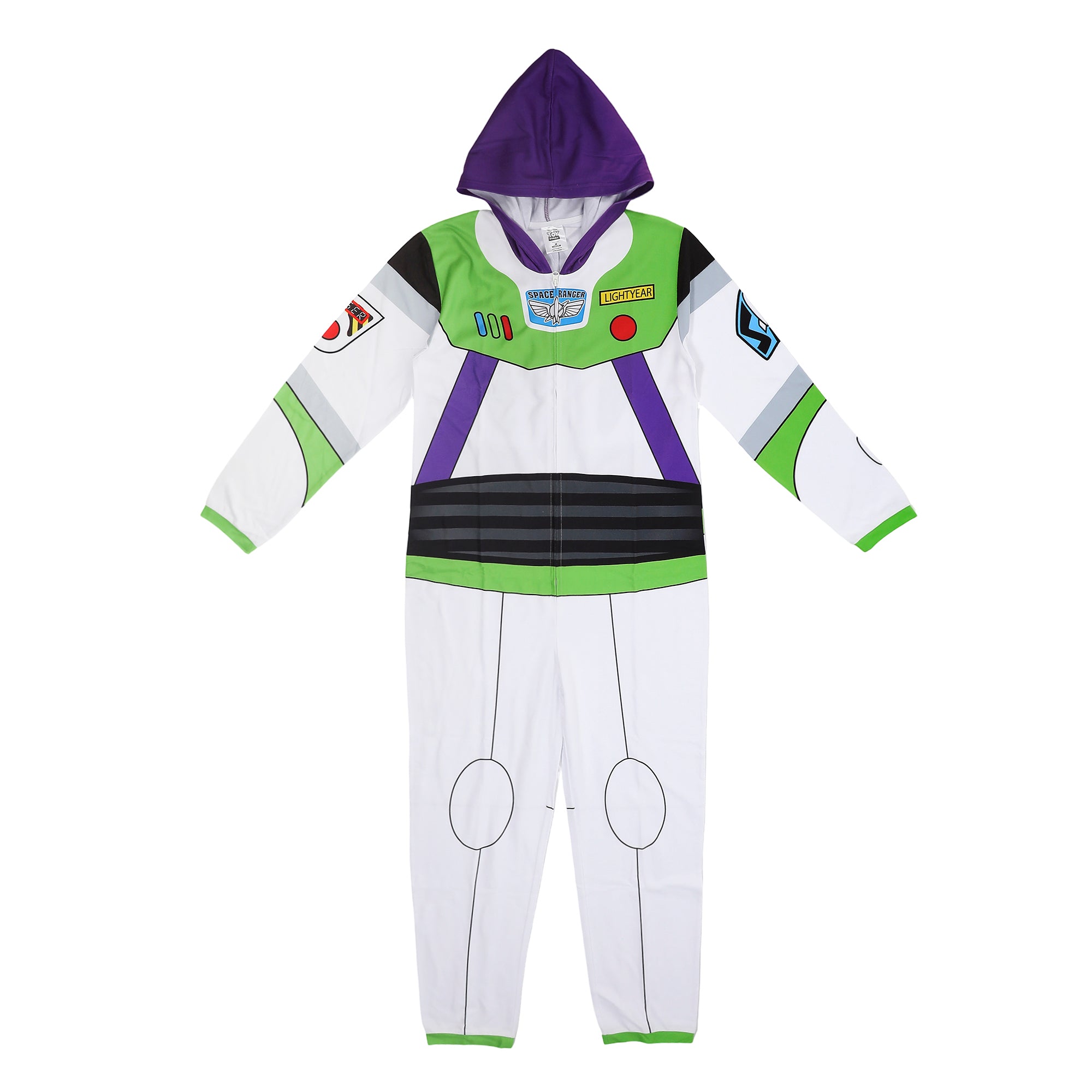 Toy Story Buzz Lightyear Adult Long Sleeve Hooded Cosplay Onesie Costume Union Suit