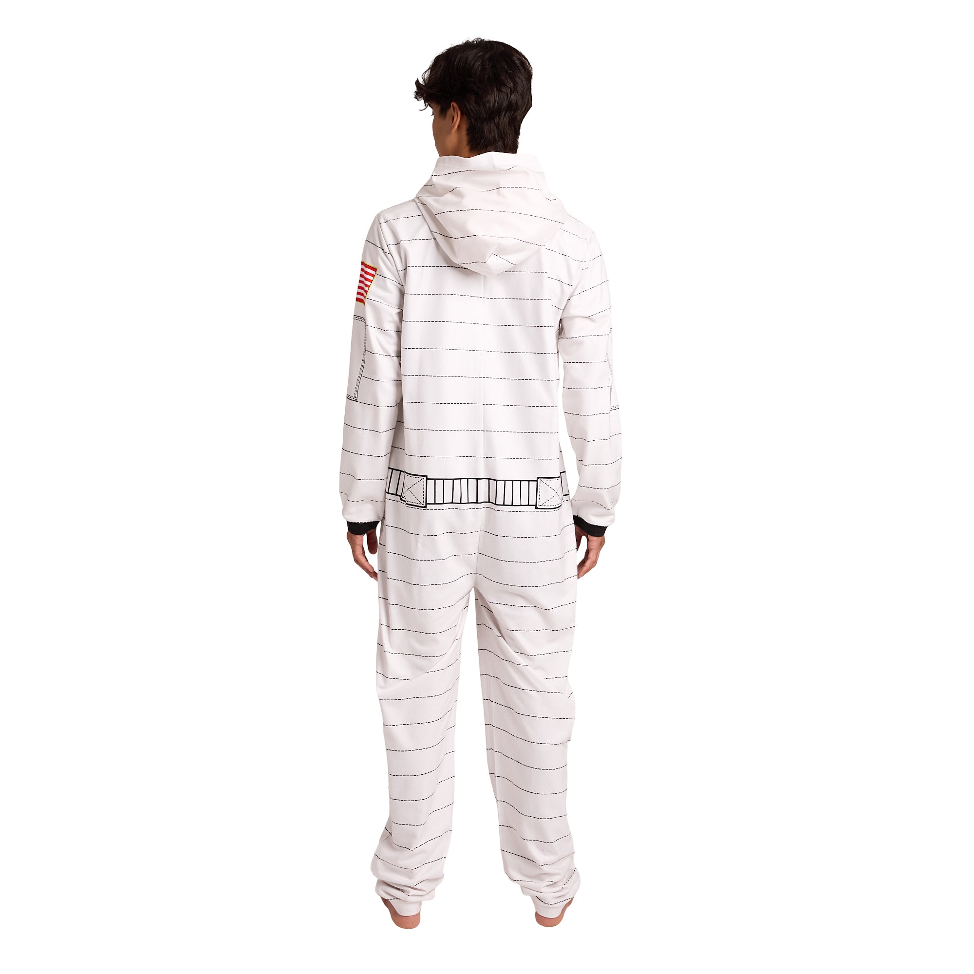 Astronaut Adult Cosplay Onesie Union Suit Costume With Cuffs And Hood