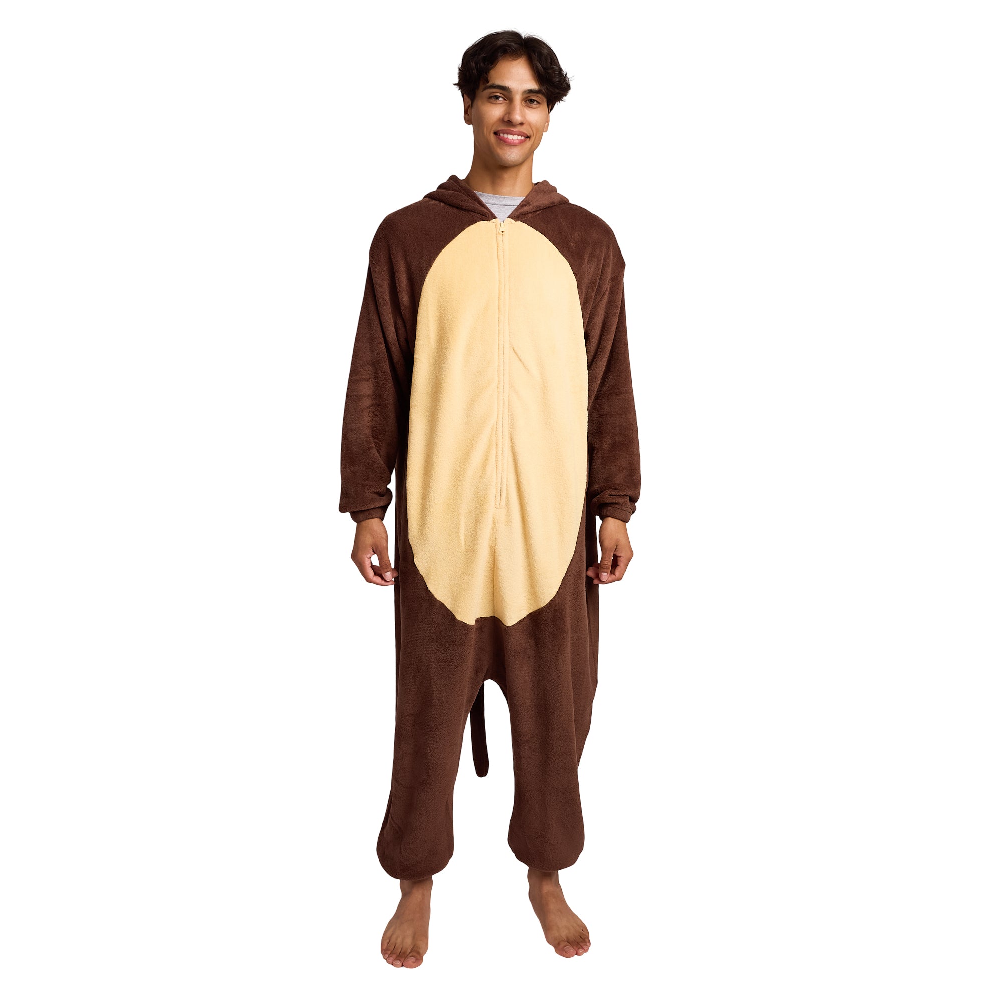 Monkey Adult Long Sleeve Hooded Kirugumi Cosplay Onesie Costume Suit