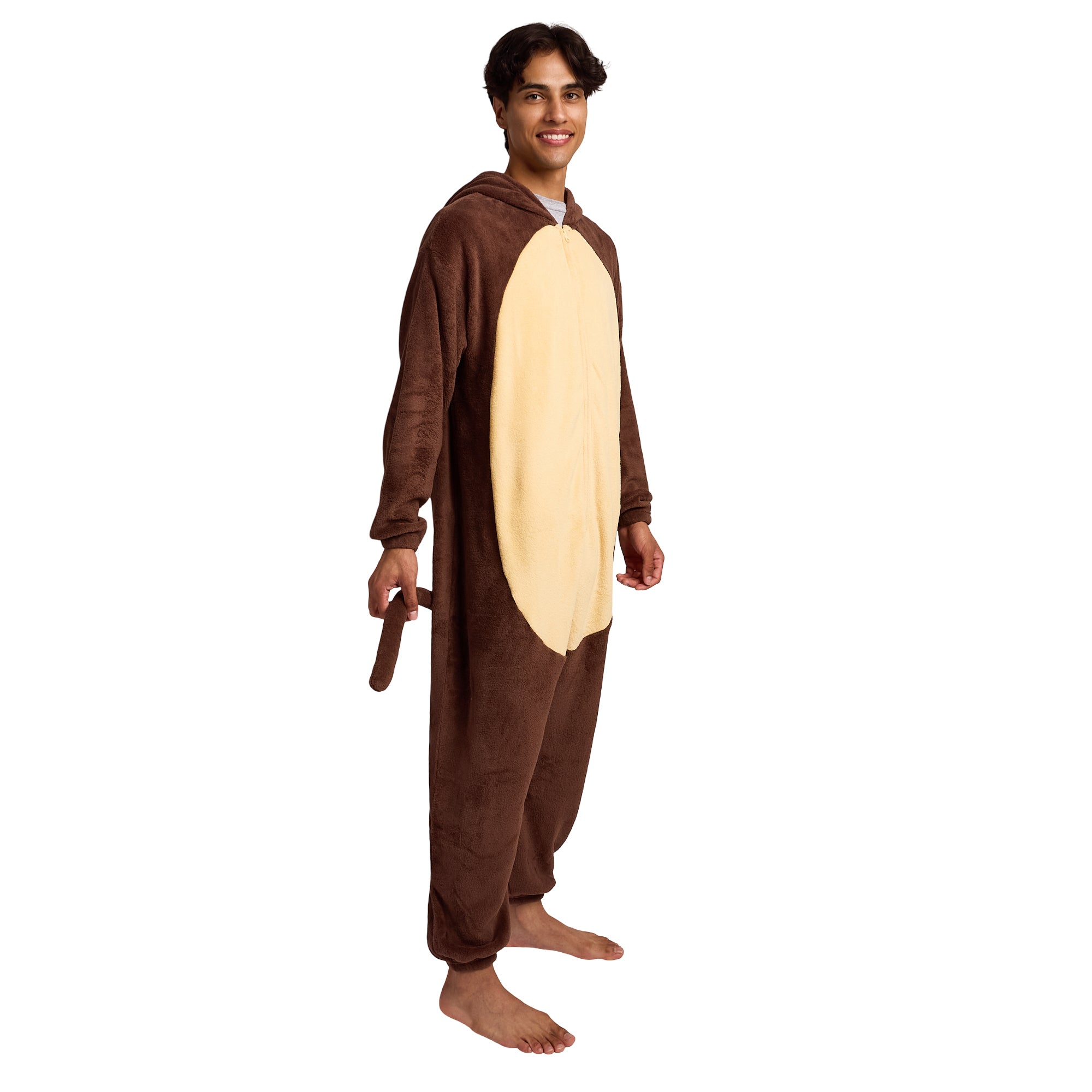 Monkey Adult Long Sleeve Hooded Kirugumi Cosplay Onesie Costume Suit