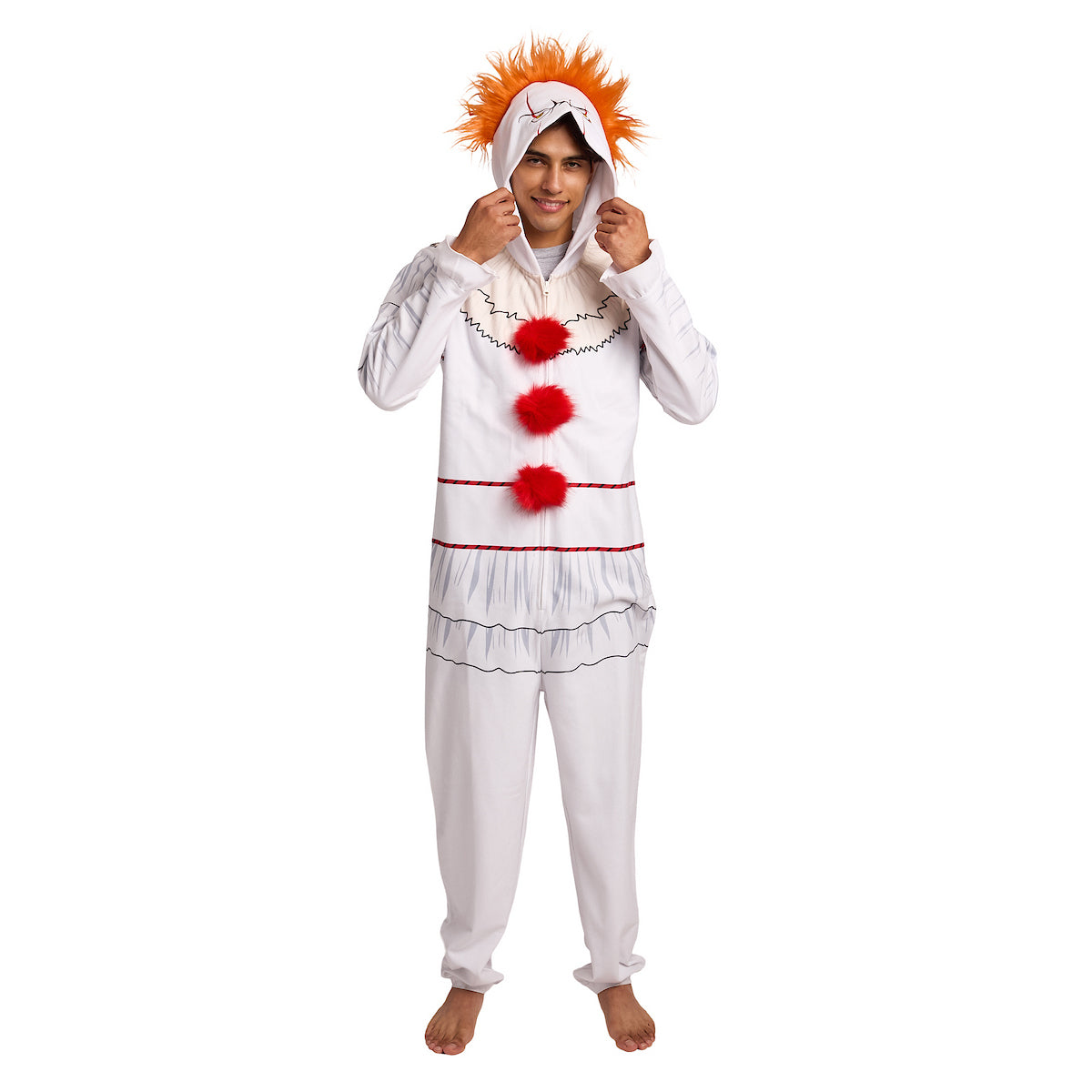 IT Chapter 2 Movie (2019) Pennywise Adult Cosplay Union Suit With Hood