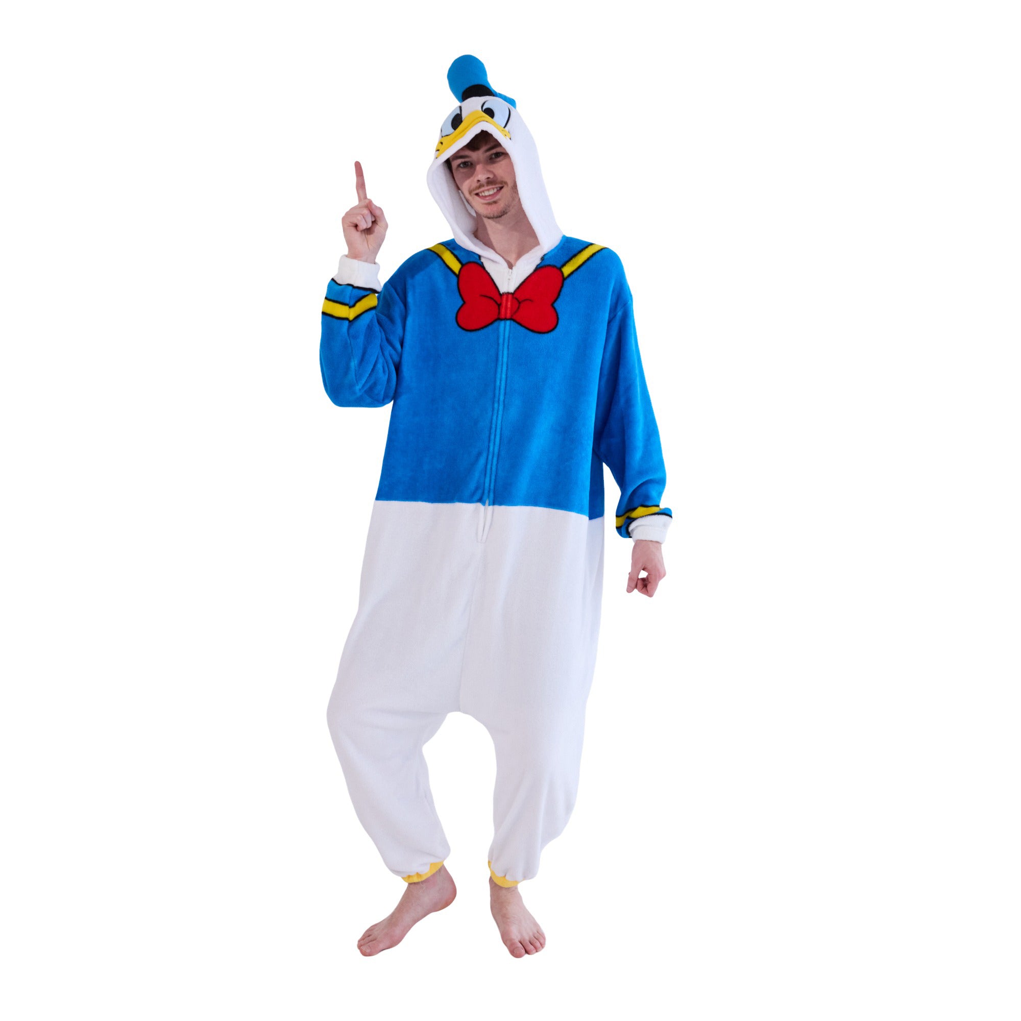 Disney Donald Duck Adult Long Sleeve Hooded Kirgumi Onesie Costume Cosplay Suit