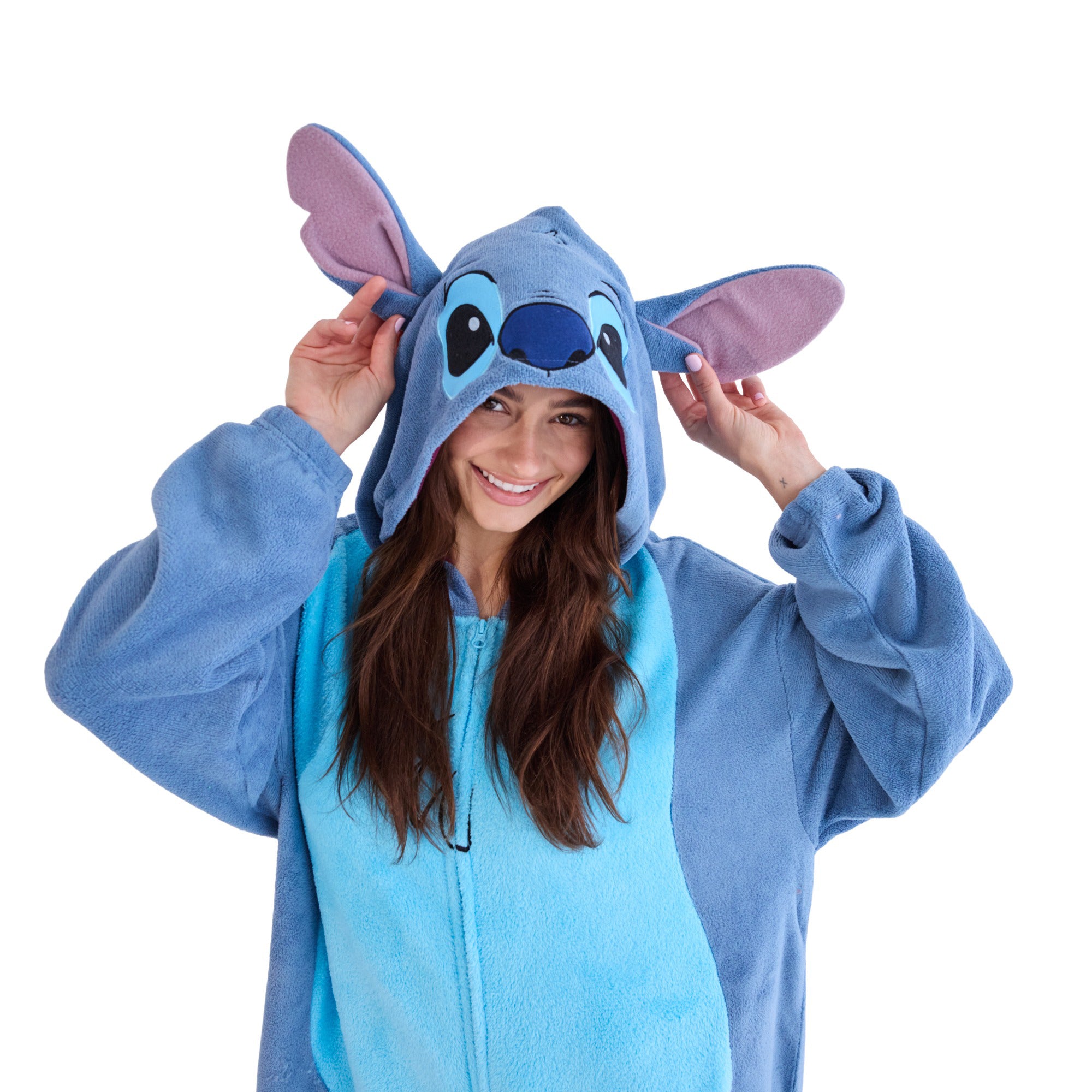 Lilo & Stitch Stitch Adult Long Sleeve Hooded Kigurumi Onesie Costume Cosplay Suit