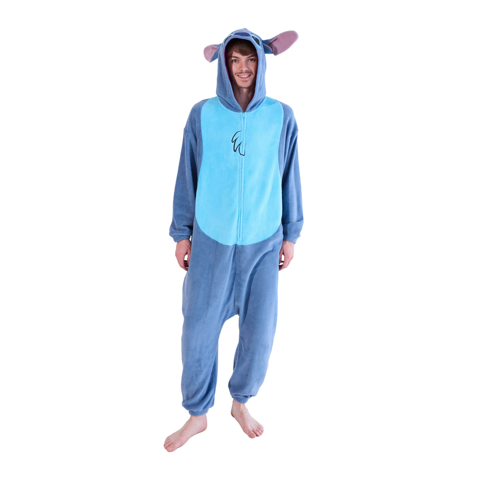 Lilo & Stitch Stitch Adult Long Sleeve Hooded Kigurumi Onesie Costume Cosplay Suit