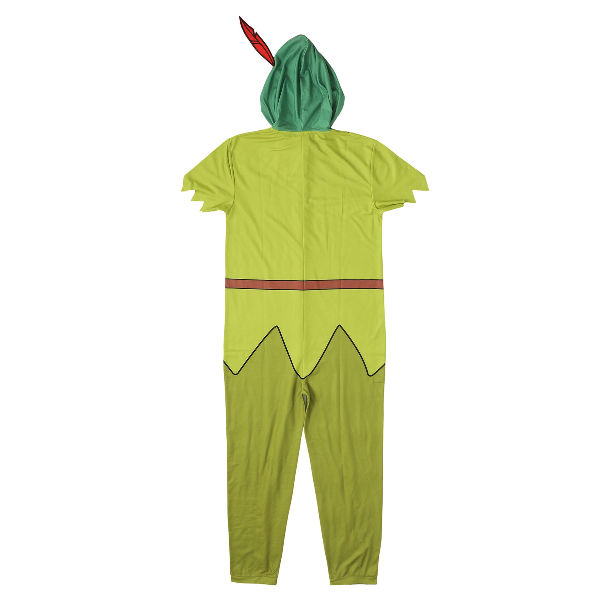 Disney Peter Pan Adult Long Sleeve Hooded Cosplay Onesie Costume Union Suit