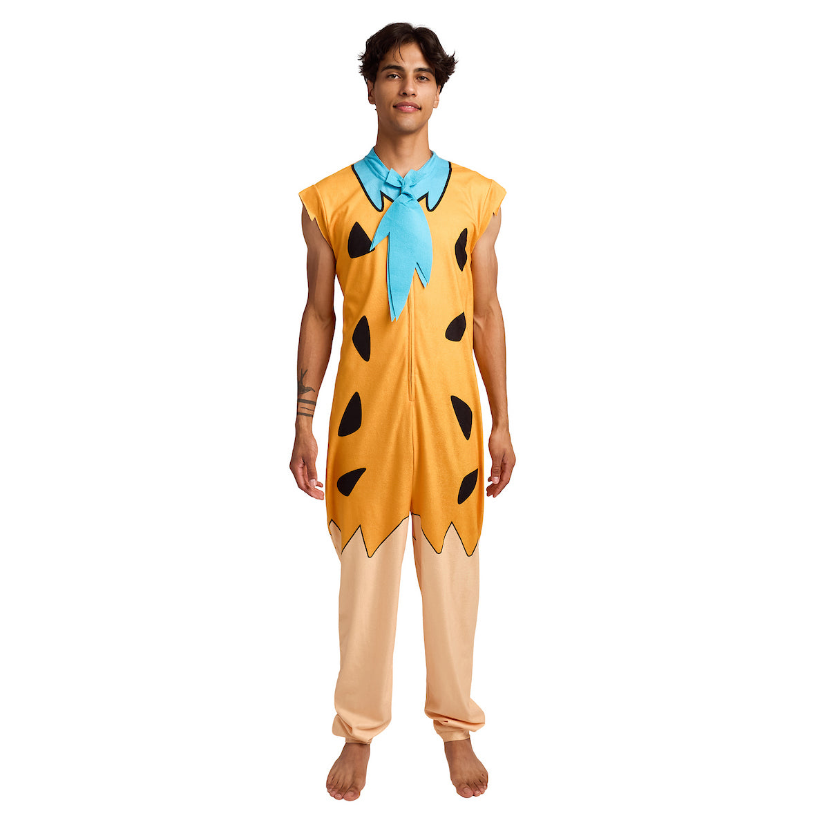 The Flintstones Fred Flintstone Adult Long Sleeve Hooded Cosplay Onesie Costume Union Suit