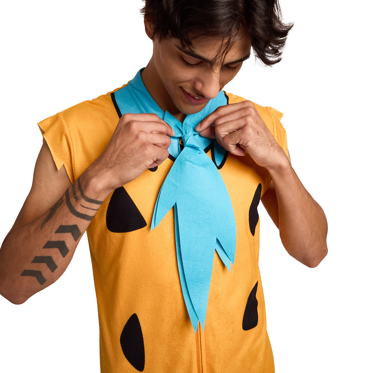 The Flintstones Fred Flintstone Adult Long Sleeve Hooded Cosplay Onesie Costume Union Suit