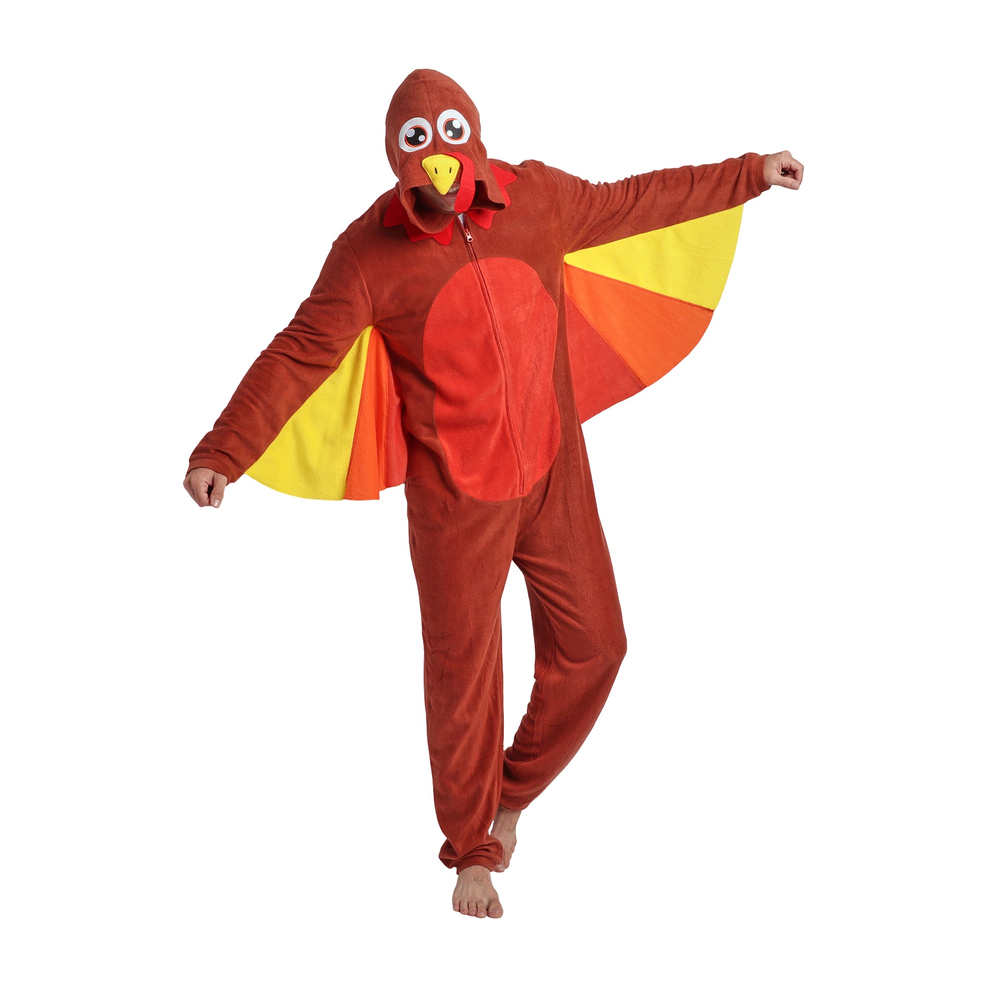 Turkey Adult Long Sleeve Hooded Cosplay Onesie Costume Union Suit