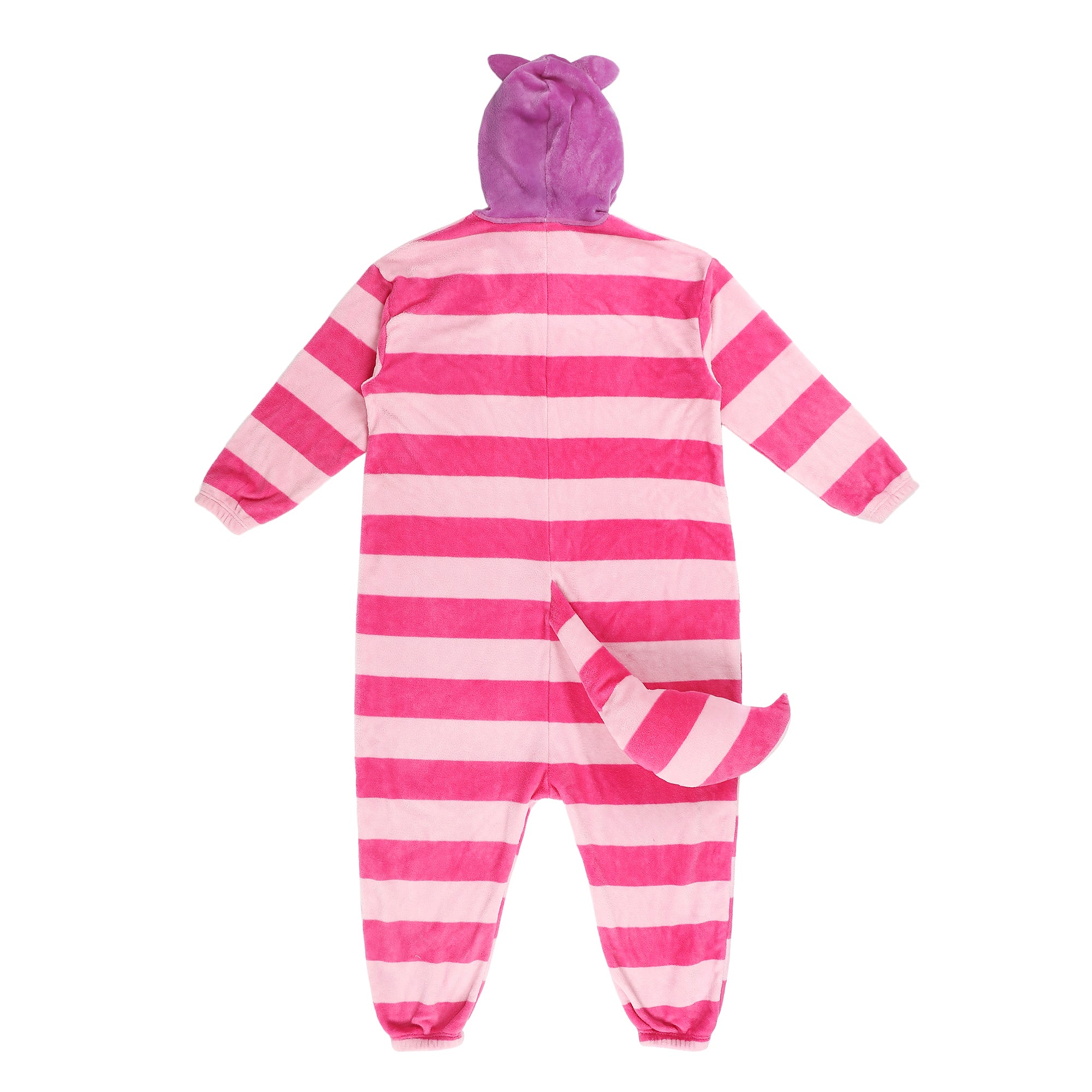Alice in Wonderland Cheshire Cat Adult Cosplay Union Suit With Cuffs And Hood