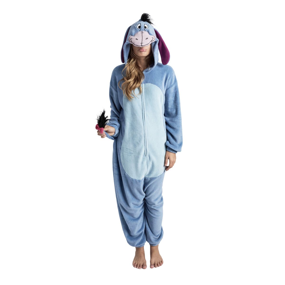 Winnie The Pooh Eeyore Adult Long Sleeve Hooded Kigurumi Cosplay Suit