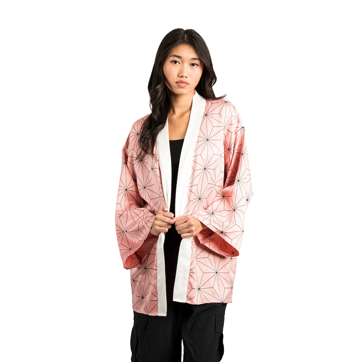 Demon Slayer Nezuko Long Sleeve Pink Women's Cosplay Robe